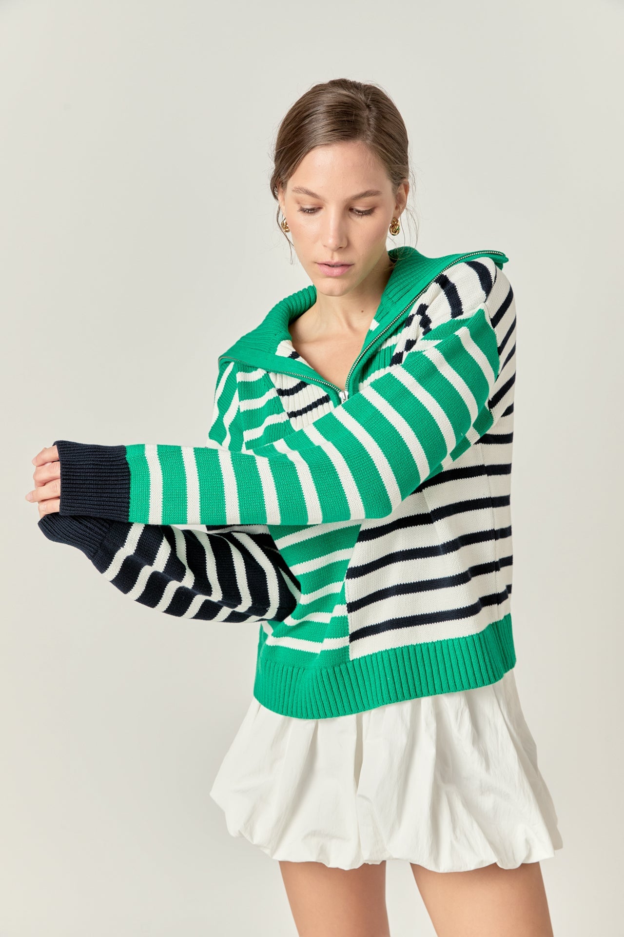ENGLISH FACTORY - Multi Stripe Knit - SWEATERS & KNITS available at Objectrare