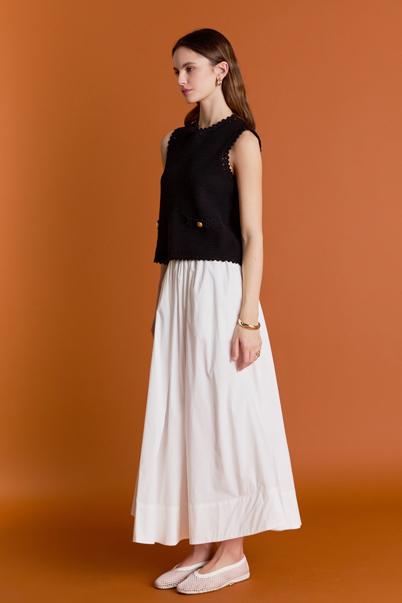 ENGLISH FACTORY - Sleeveless Knit Top - SWEATERS & KNITS available at Objectrare
