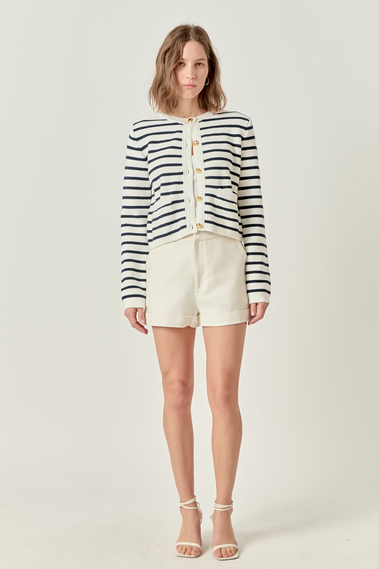 ENGLISH FACTORY - Margot Stripe Cardigan - SWEATERS & KNITS available at Objectrare