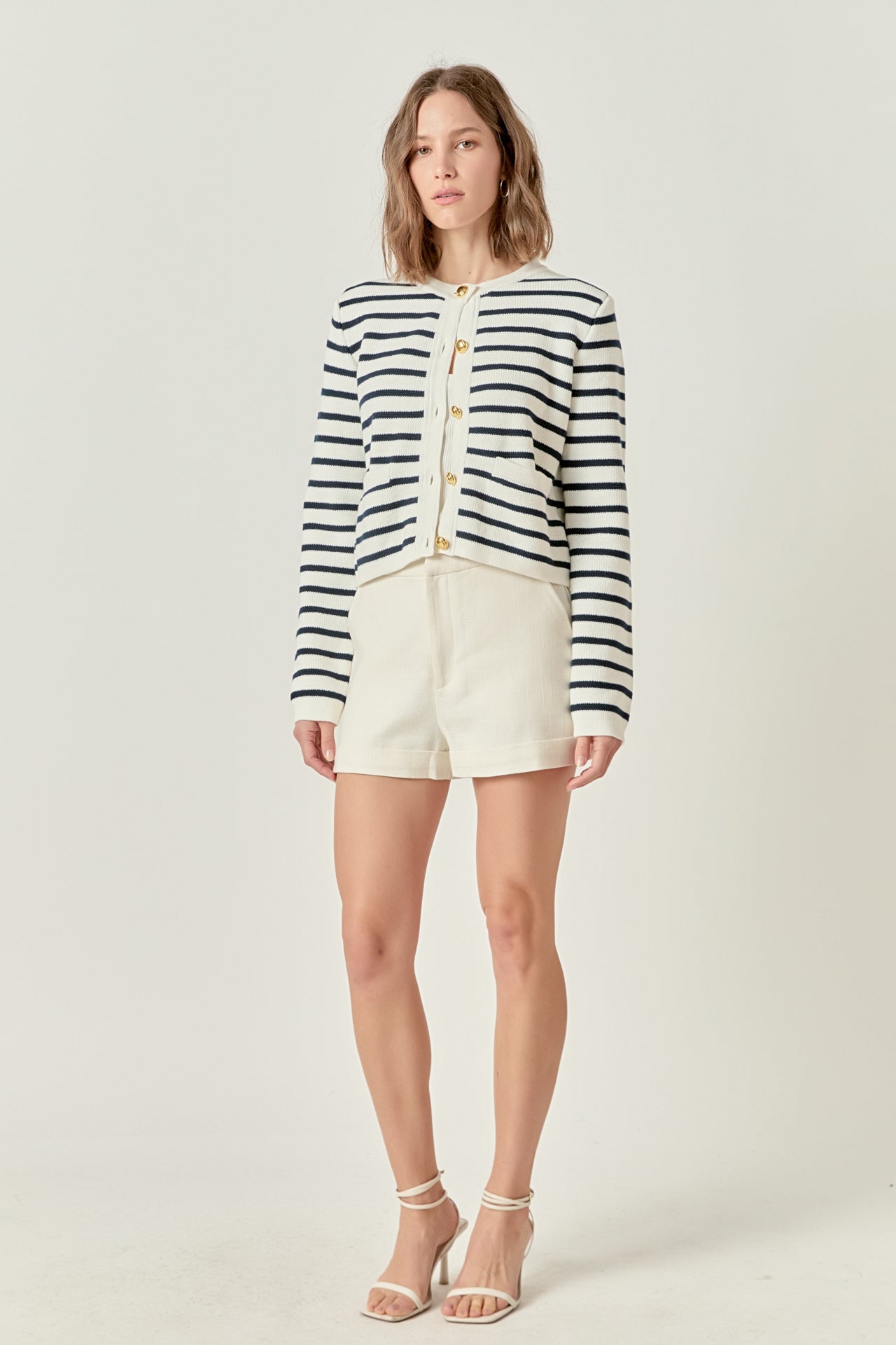 ENGLISH FACTORY - Margot Stripe Cardigan - SWEATERS & KNITS available at Objectrare