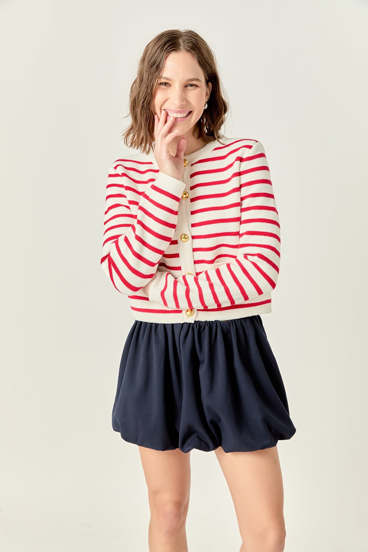 ENGLISH FACTORY - Stripe Cardigan - SWEATERS & KNITS available at Objectrare