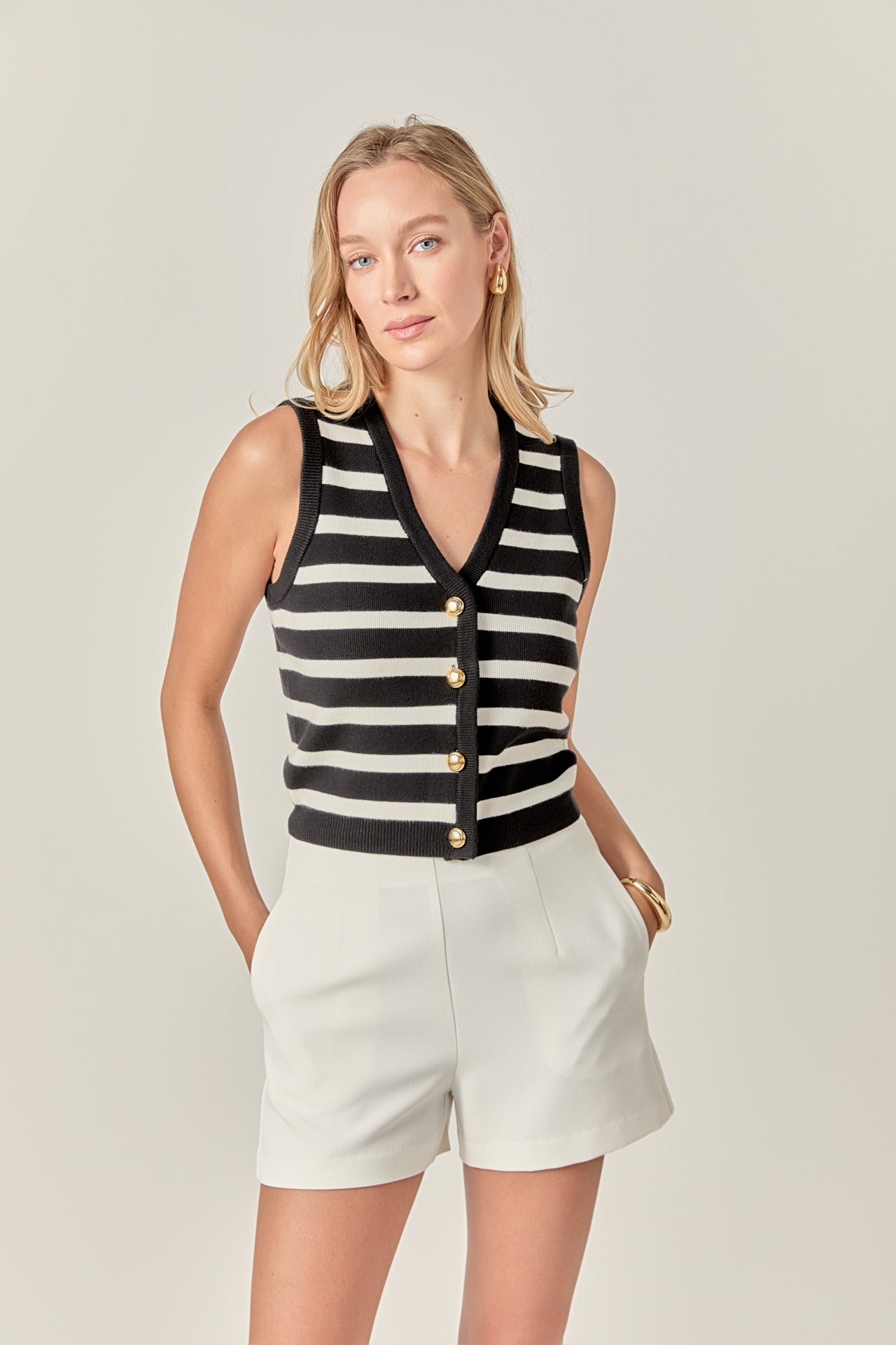 ENGLISH FACTORY - Knit Vest - TOPS available at Objectrare
