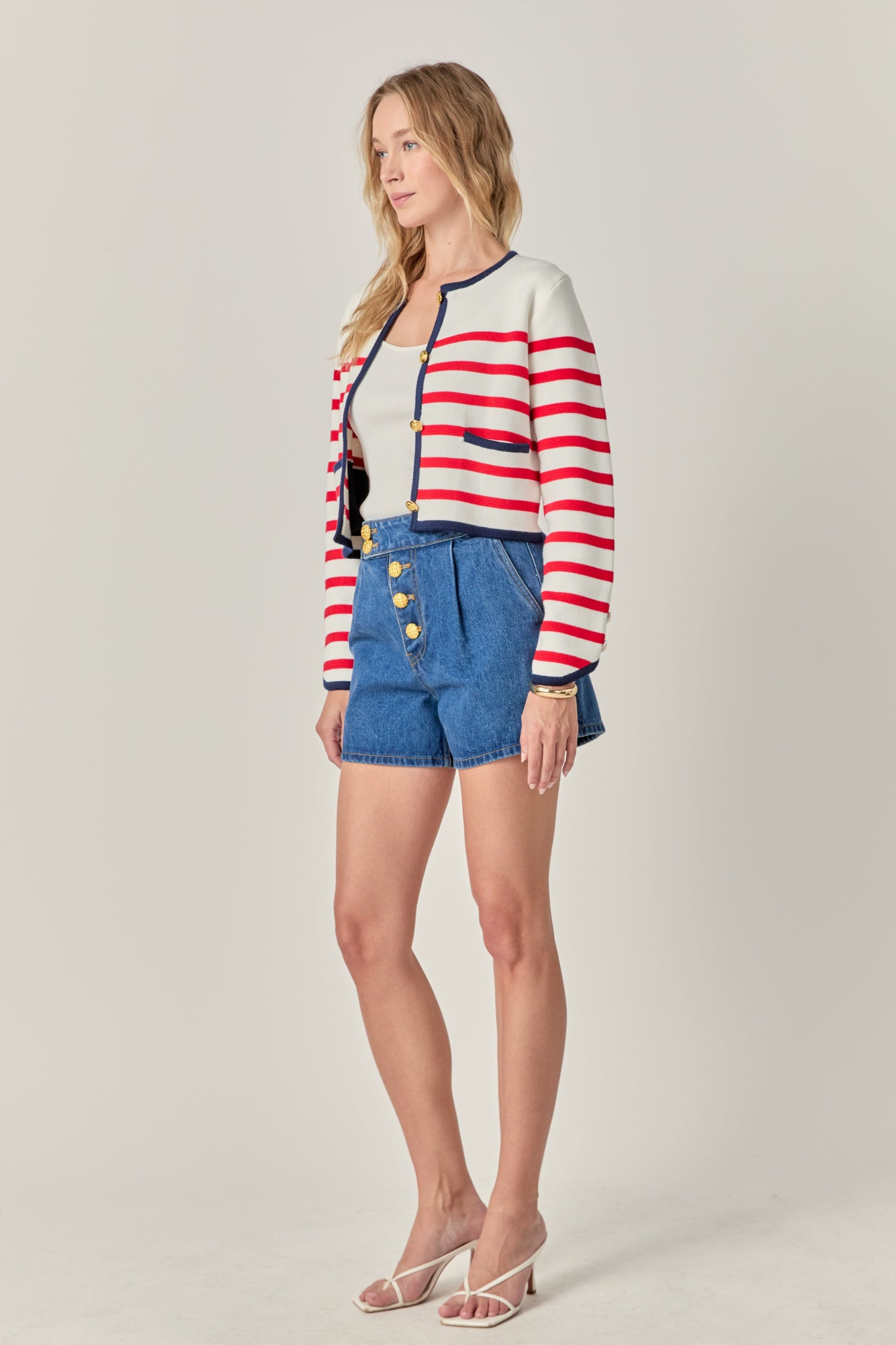 ENGLISH FACTORY - Stripe Cardigan - SWEATERS & KNITS available at Objectrare
