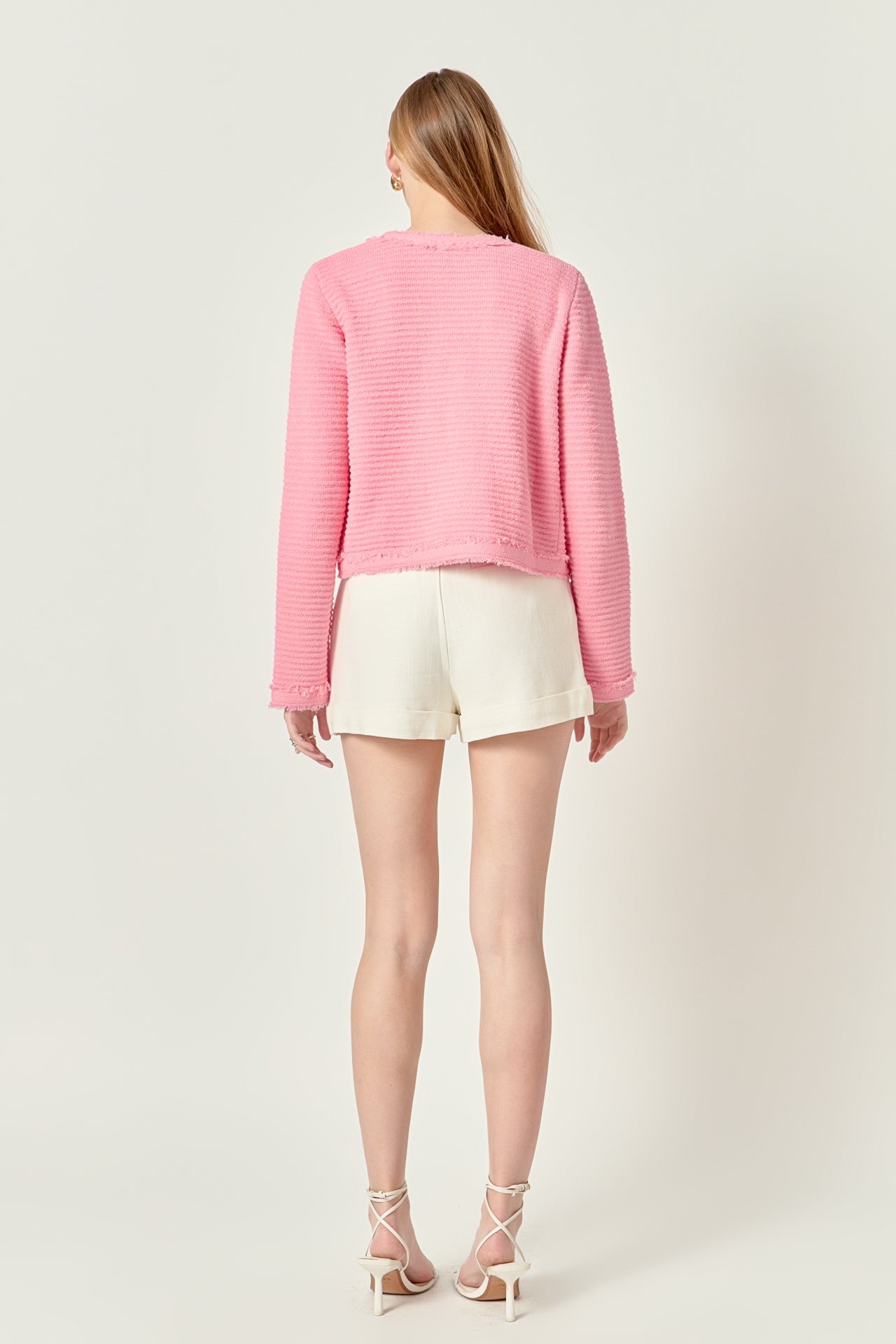 ENGLISH FACTORY - Lucy Fringe Detailed Knit Cardigan - SWEATERS & KNITS available at Objectrare