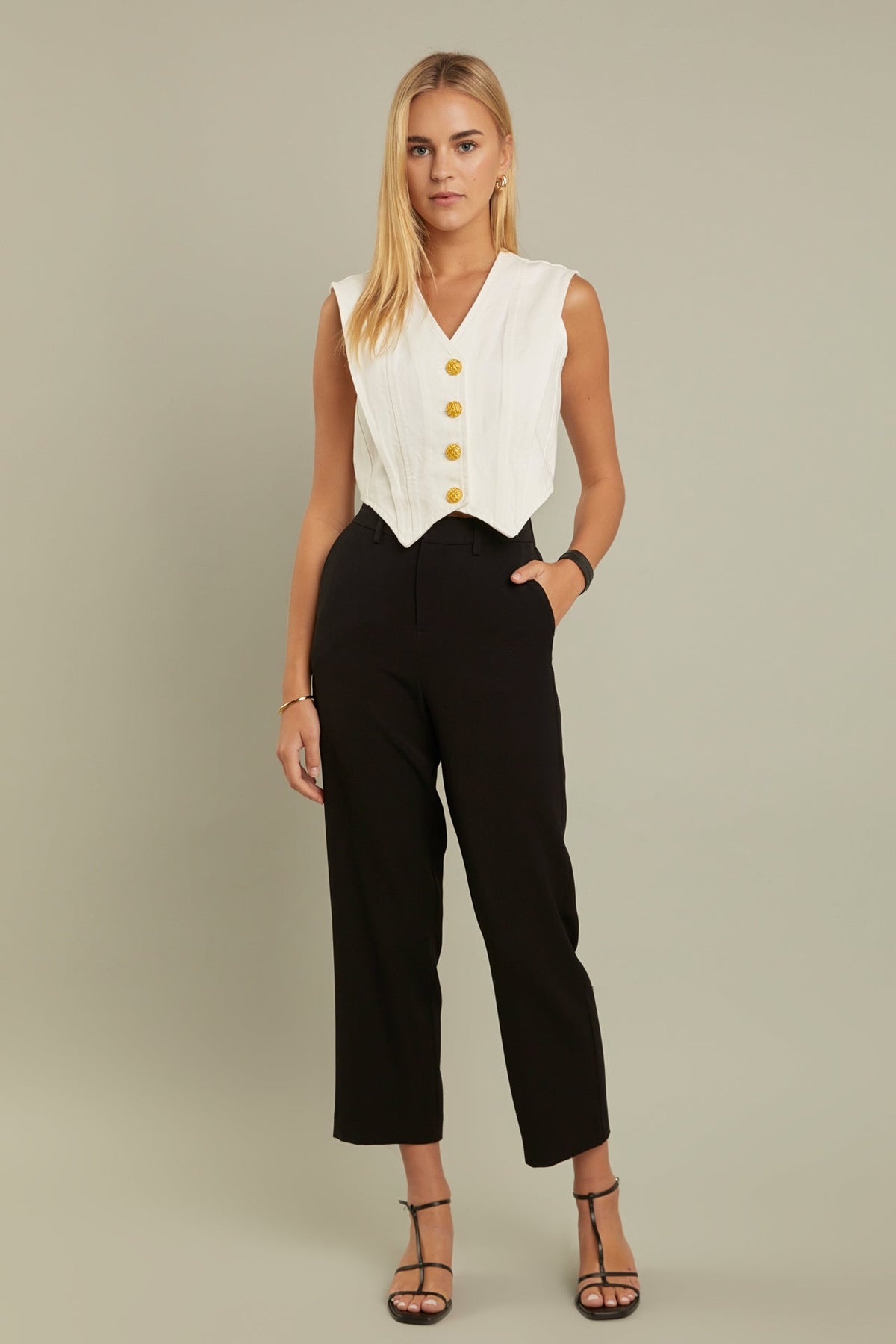 ENGLISH FACTORY - Denim Vest - TOPS available at Objectrare