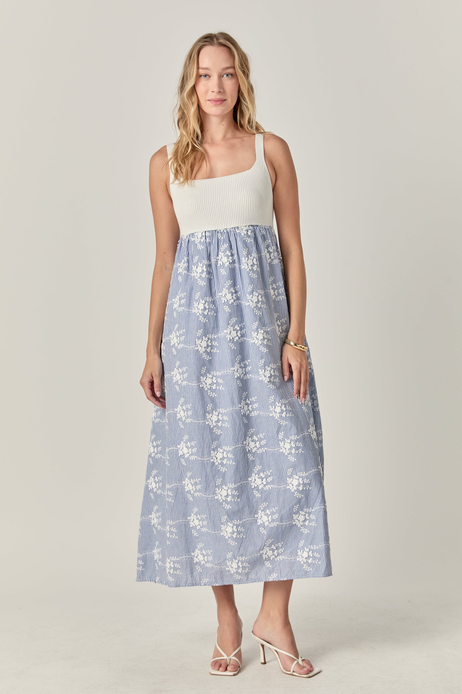 ENGLISH FACTORY - The Charlotte Mixed Media Midi Dress - DRESSES available at Objectrare