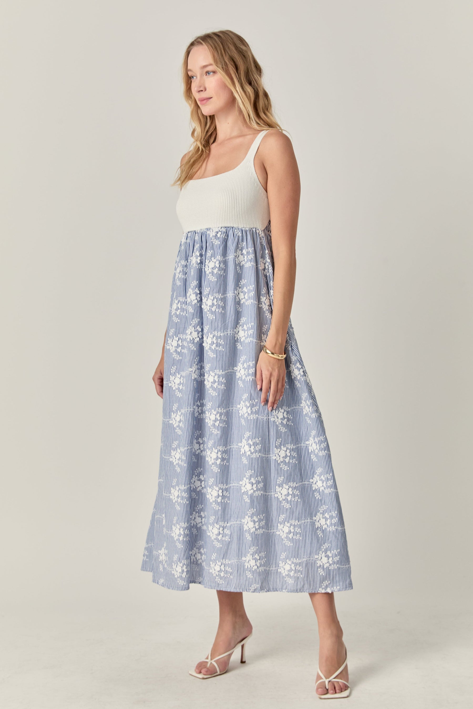 ENGLISH FACTORY - The Charlotte Mixed Media Midi Dress - DRESSES available at Objectrare