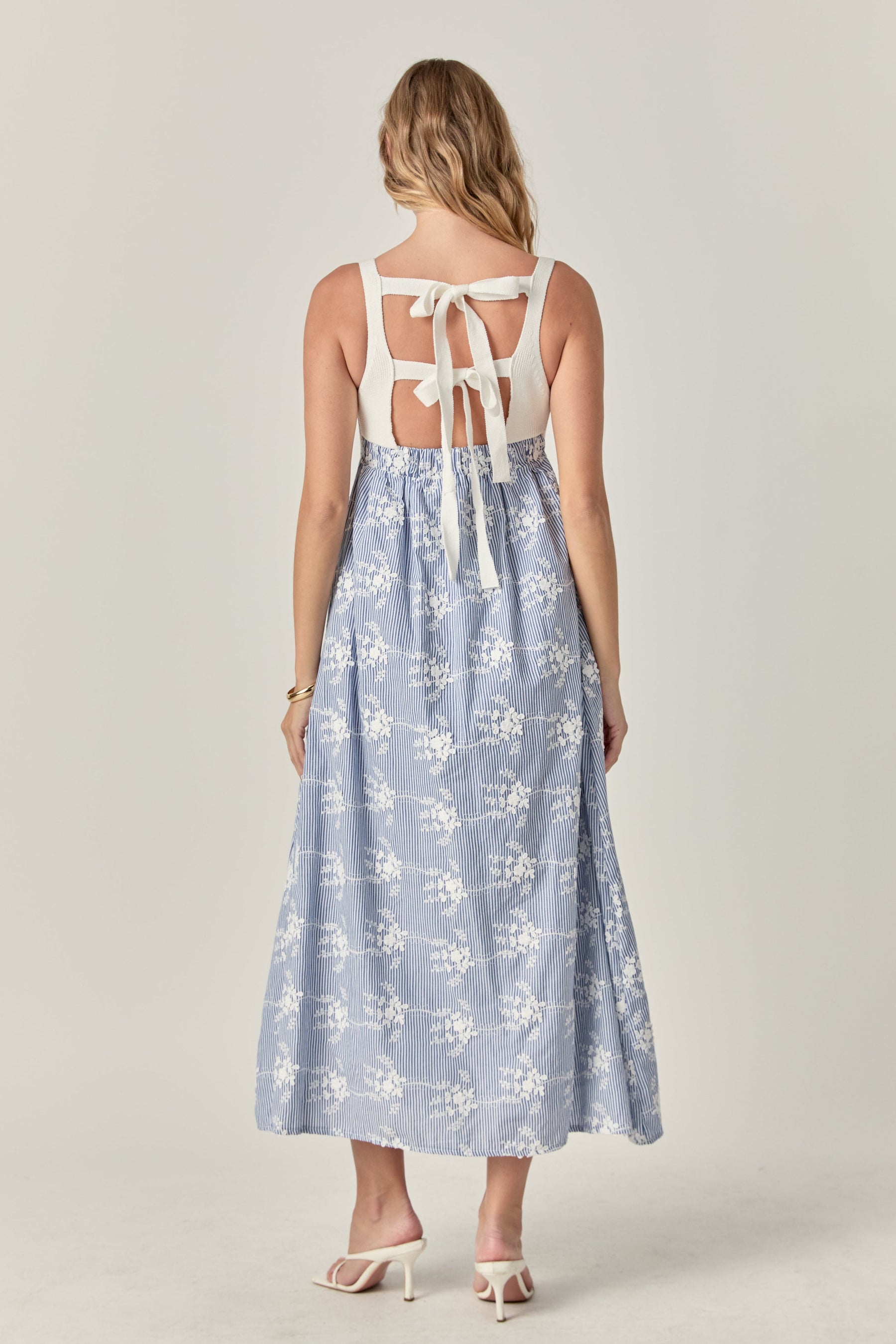 ENGLISH FACTORY - The Charlotte Mixed Media Midi Dress - DRESSES available at Objectrare