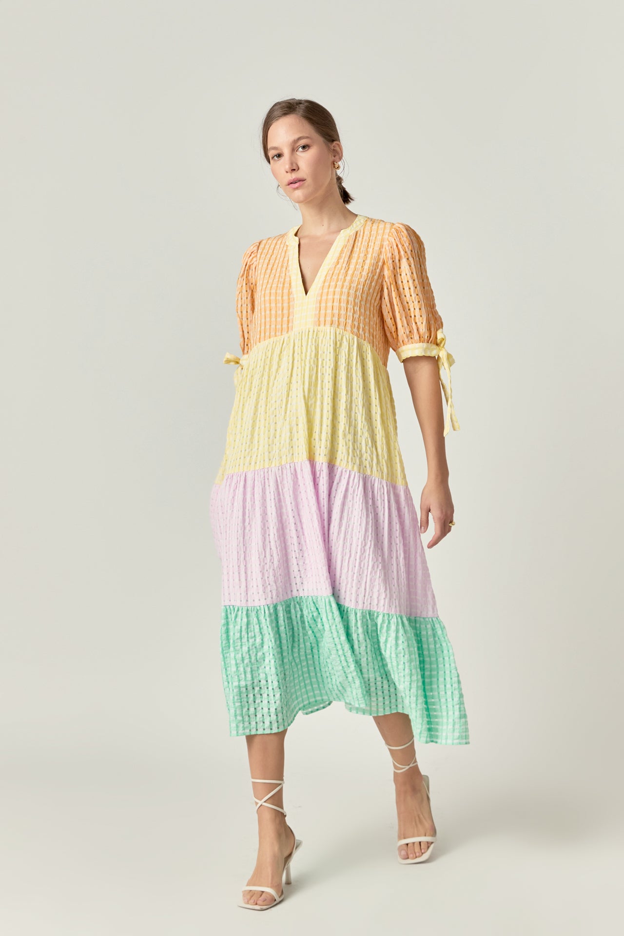 ENGLISH FACTORY - Color Block Midi Dress - DRESSES available at Objectrare