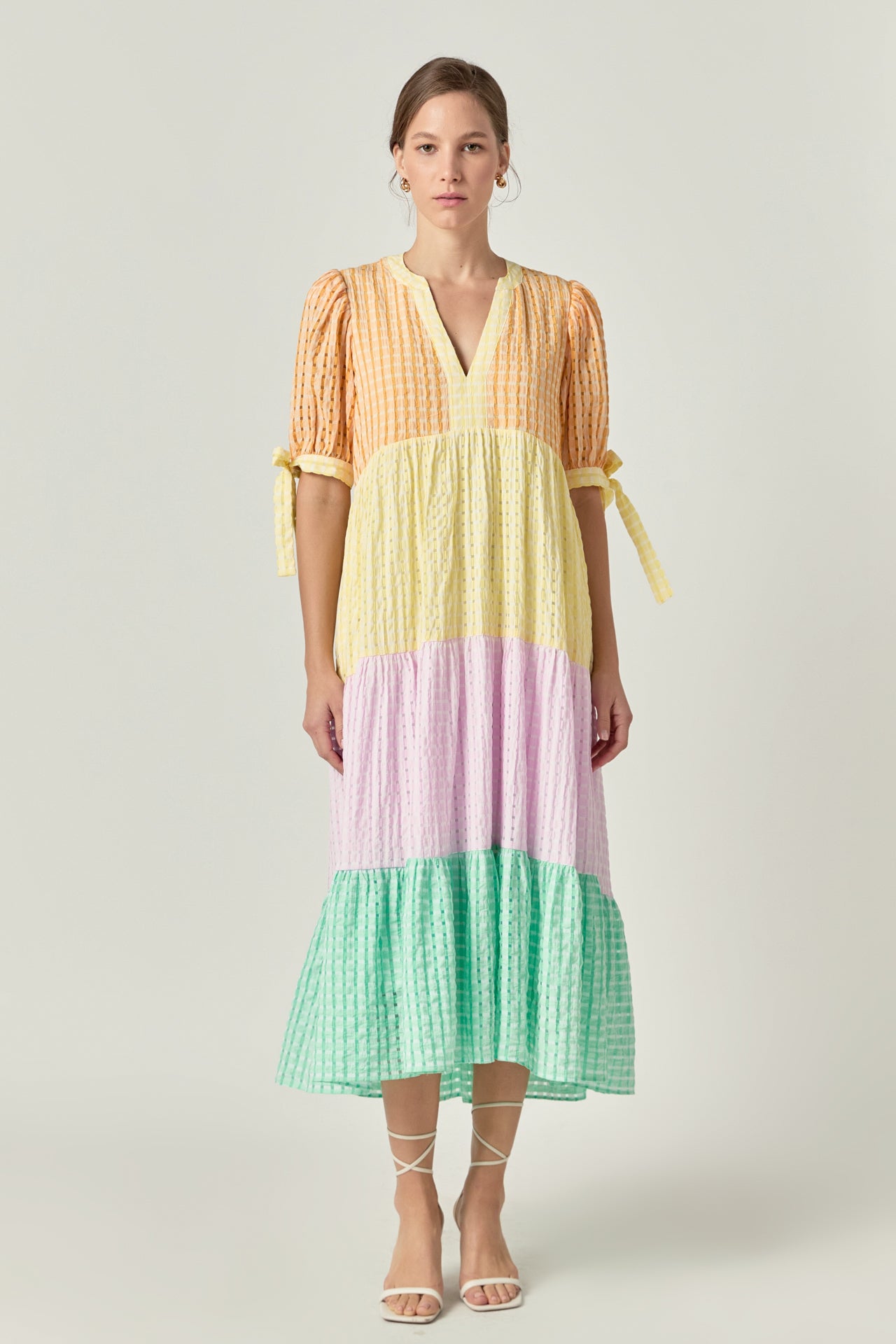 ENGLISH FACTORY - Color Block Midi Dress - DRESSES available at Objectrare
