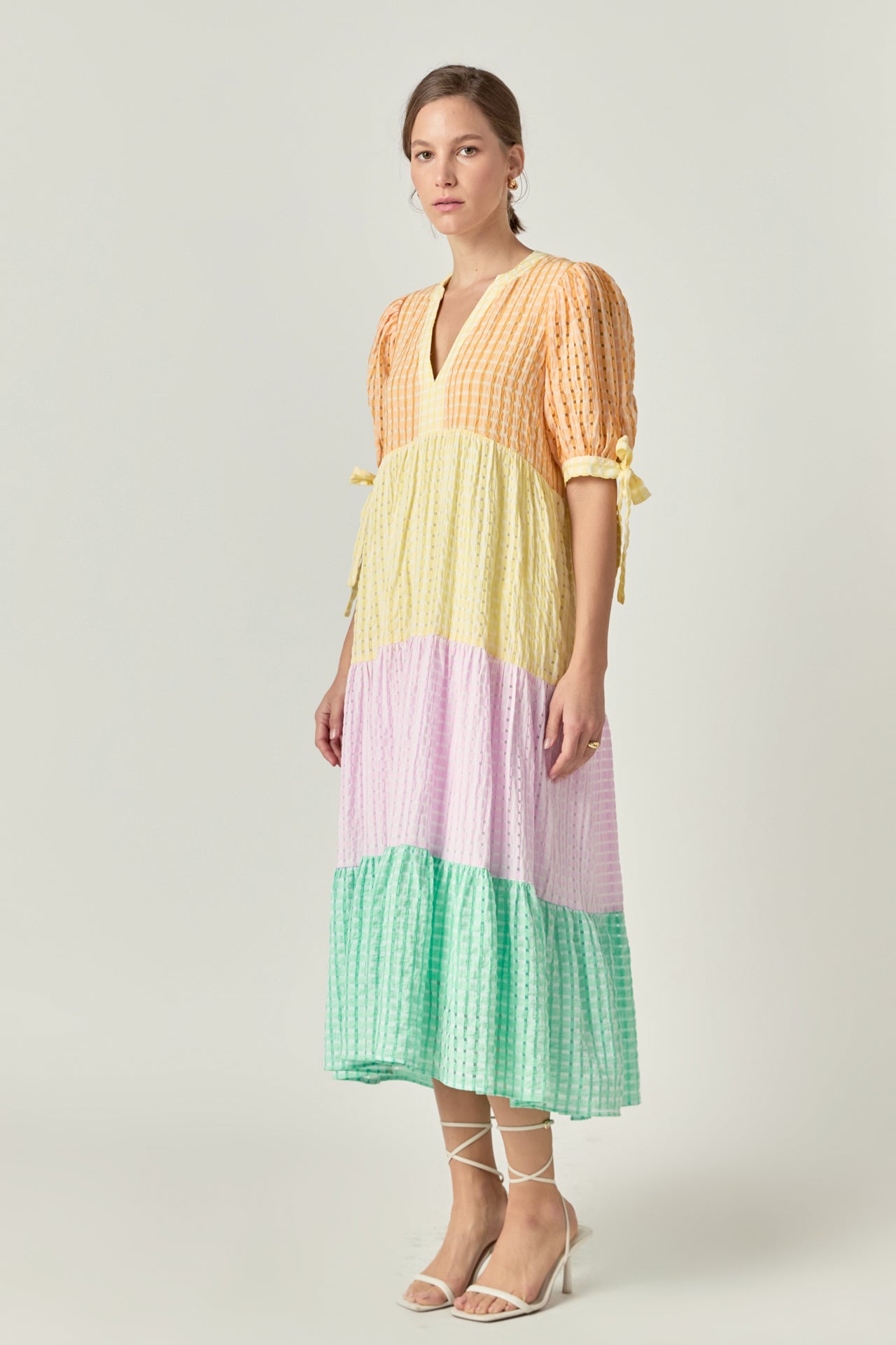 ENGLISH FACTORY - Color Block Midi Dress - DRESSES available at Objectrare