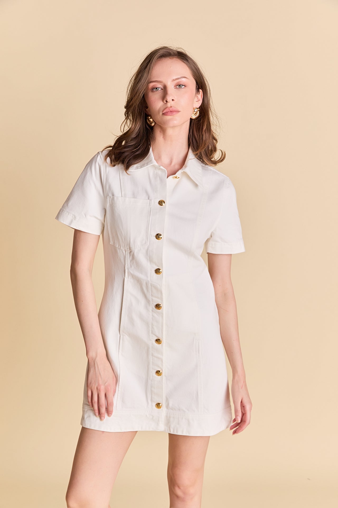 ENGLISH FACTORY - The Classic Denim Mini Dress - DRESSES available at Objectrare