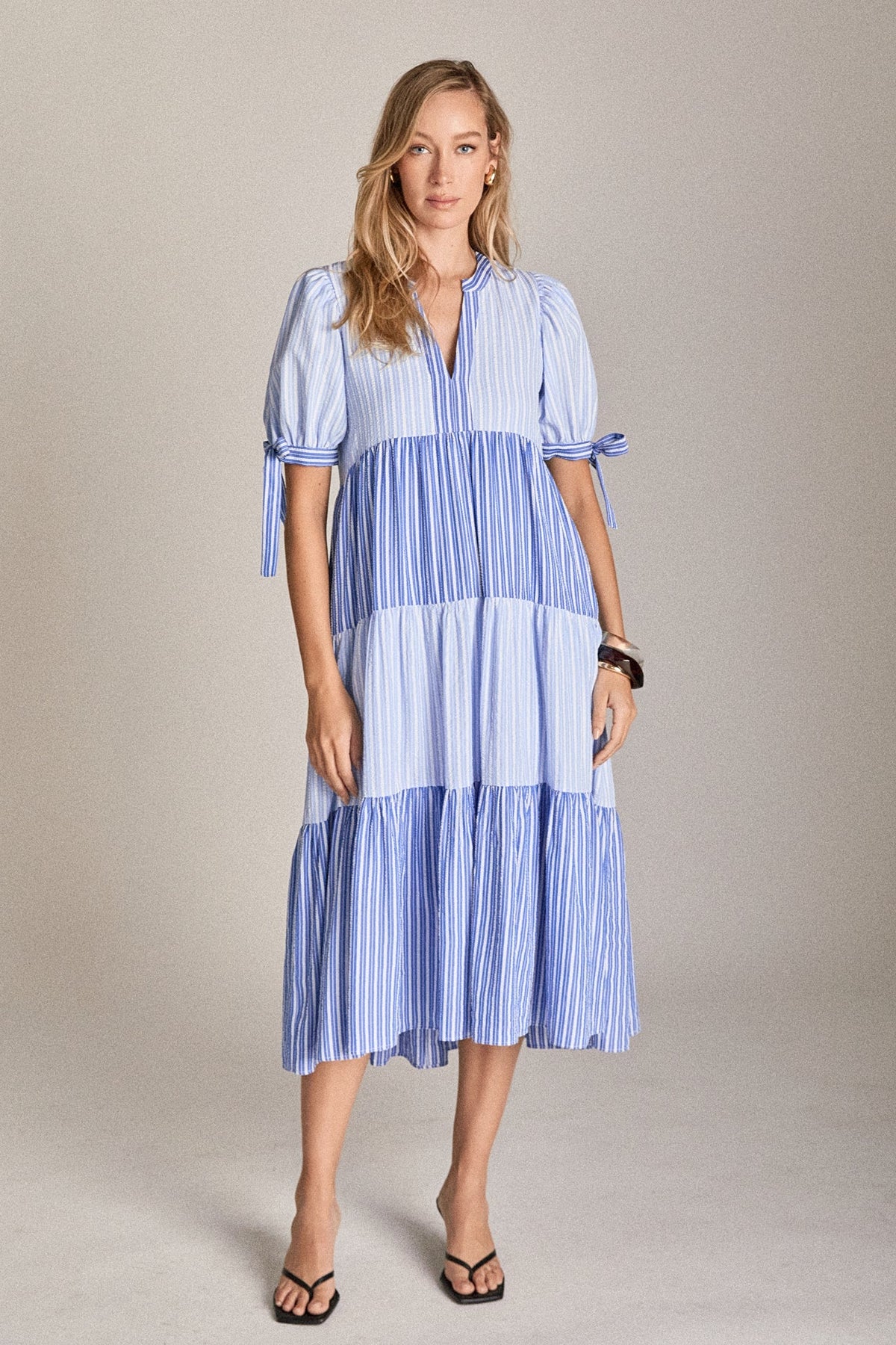 ENGLISH FACTORY - The Ava Stripe Dress - DRESSES available at Objectrare