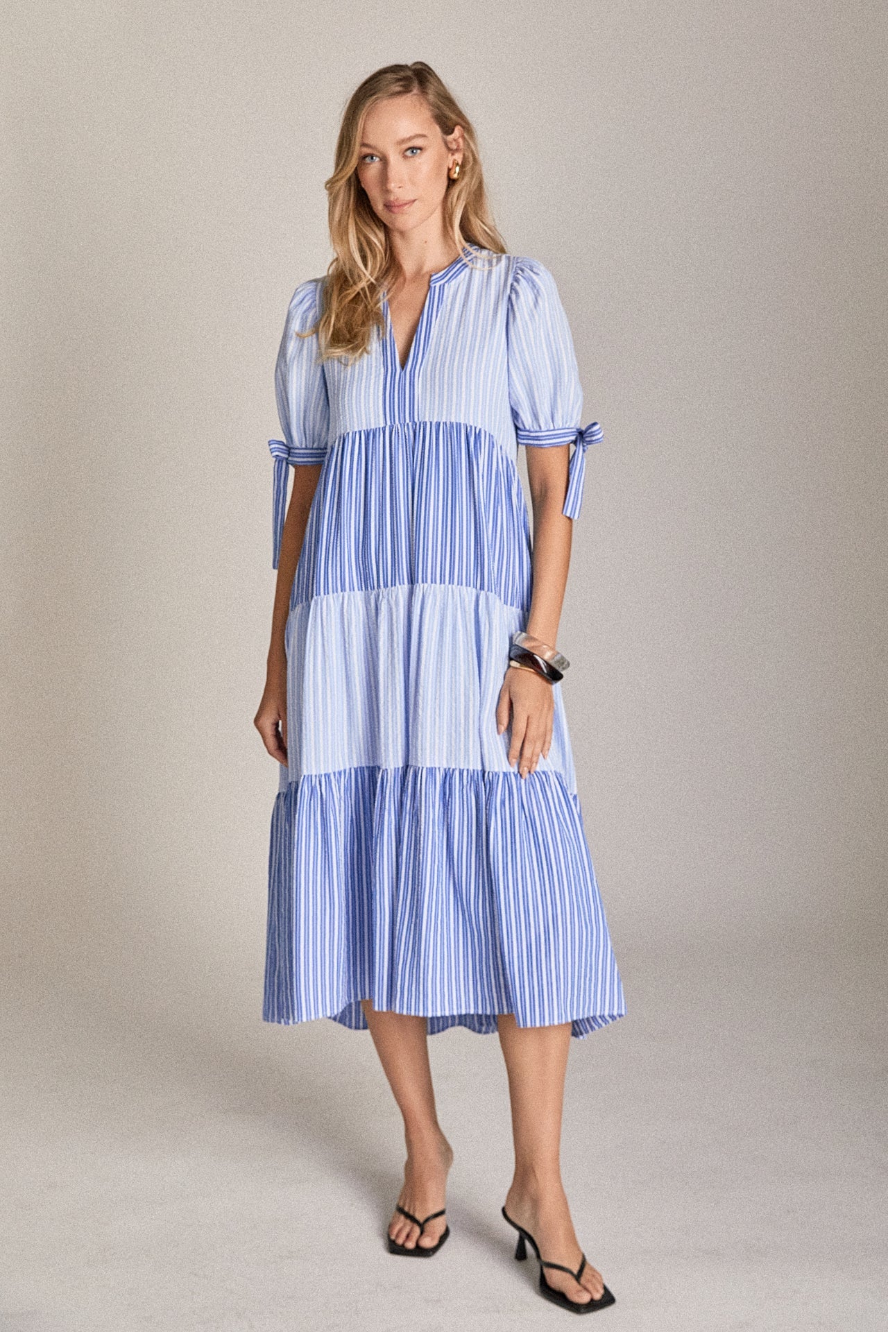 ENGLISH FACTORY - The Ava Stripe Dress - DRESSES available at Objectrare