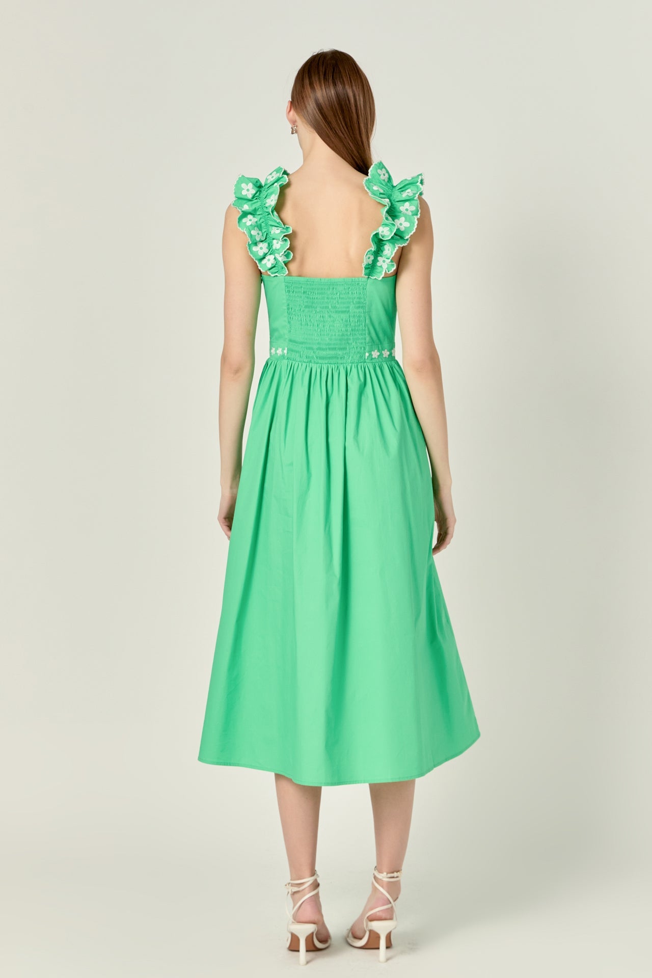 ENGLISH FACTORY - Petal Ruffle Midi Dress - DRESSES available at Objectrare