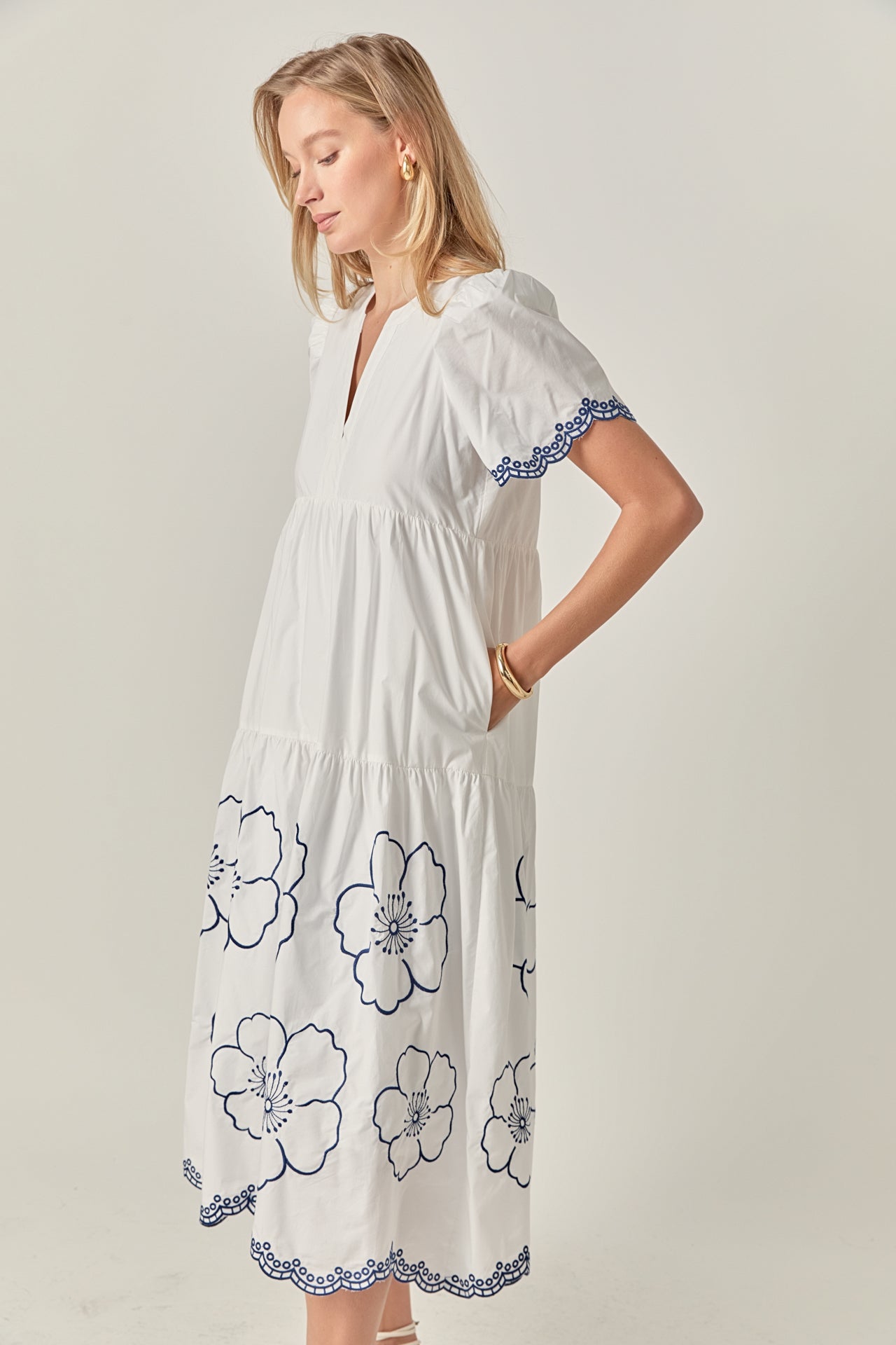 ENGLISH FACTORY - Blossom Edge Midi Dress - DRESSES available at Objectrare