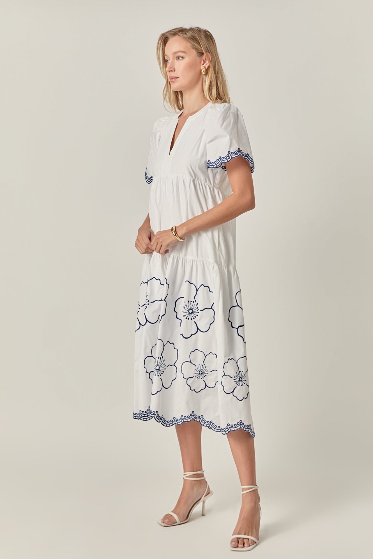 ENGLISH FACTORY - Blossom Edge Midi Dress - DRESSES available at Objectrare