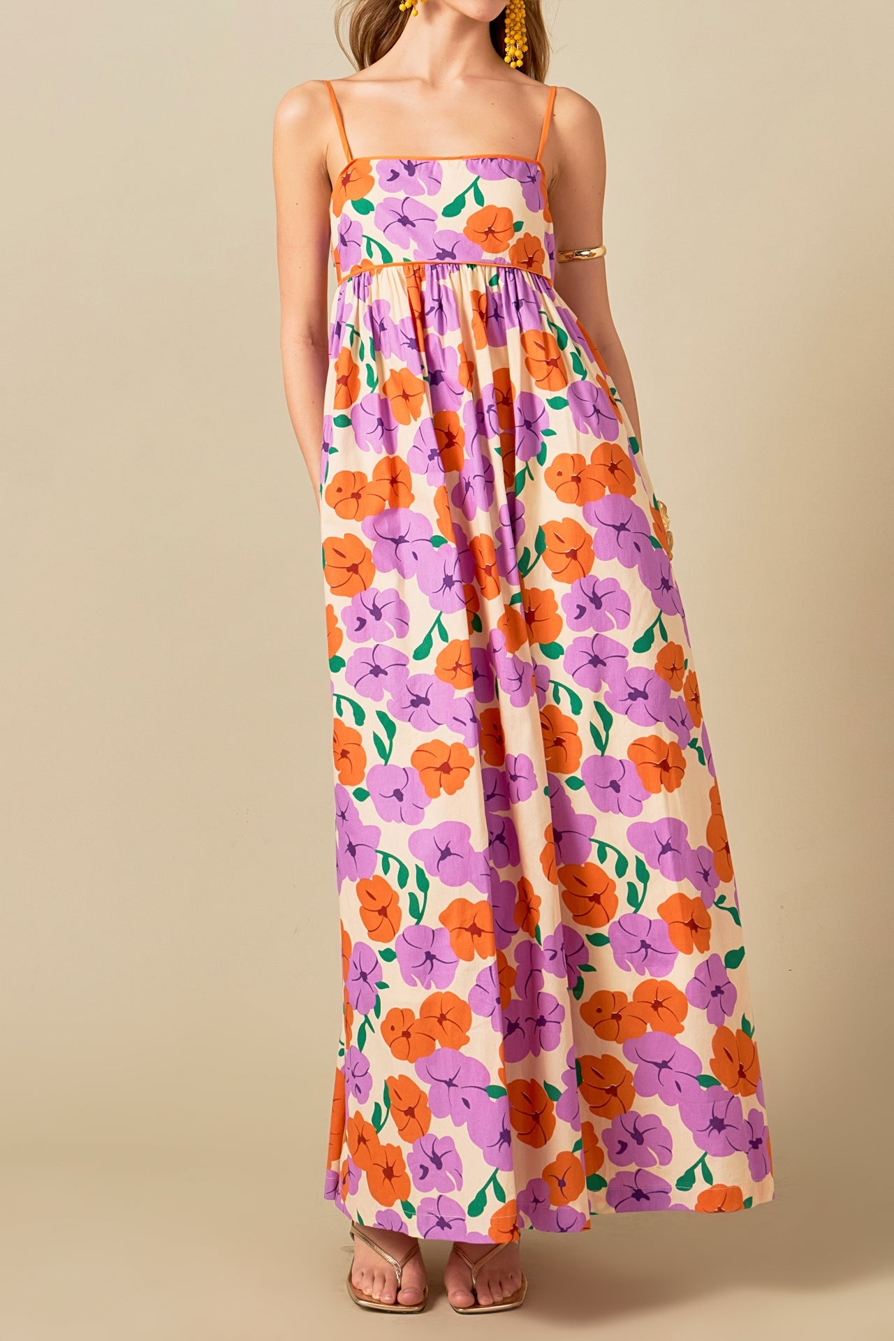 ENGLISH FACTORY - Print Empire Waist Maxi Dress - DRESSES available at Objectrare