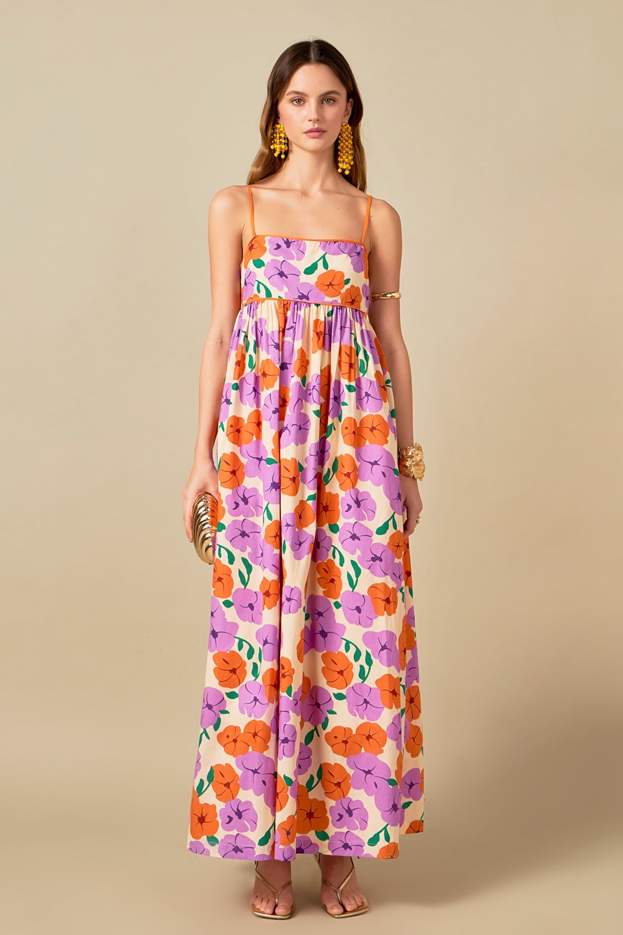 ENGLISH FACTORY - Print Empire Waist Maxi Dress - DRESSES available at Objectrare