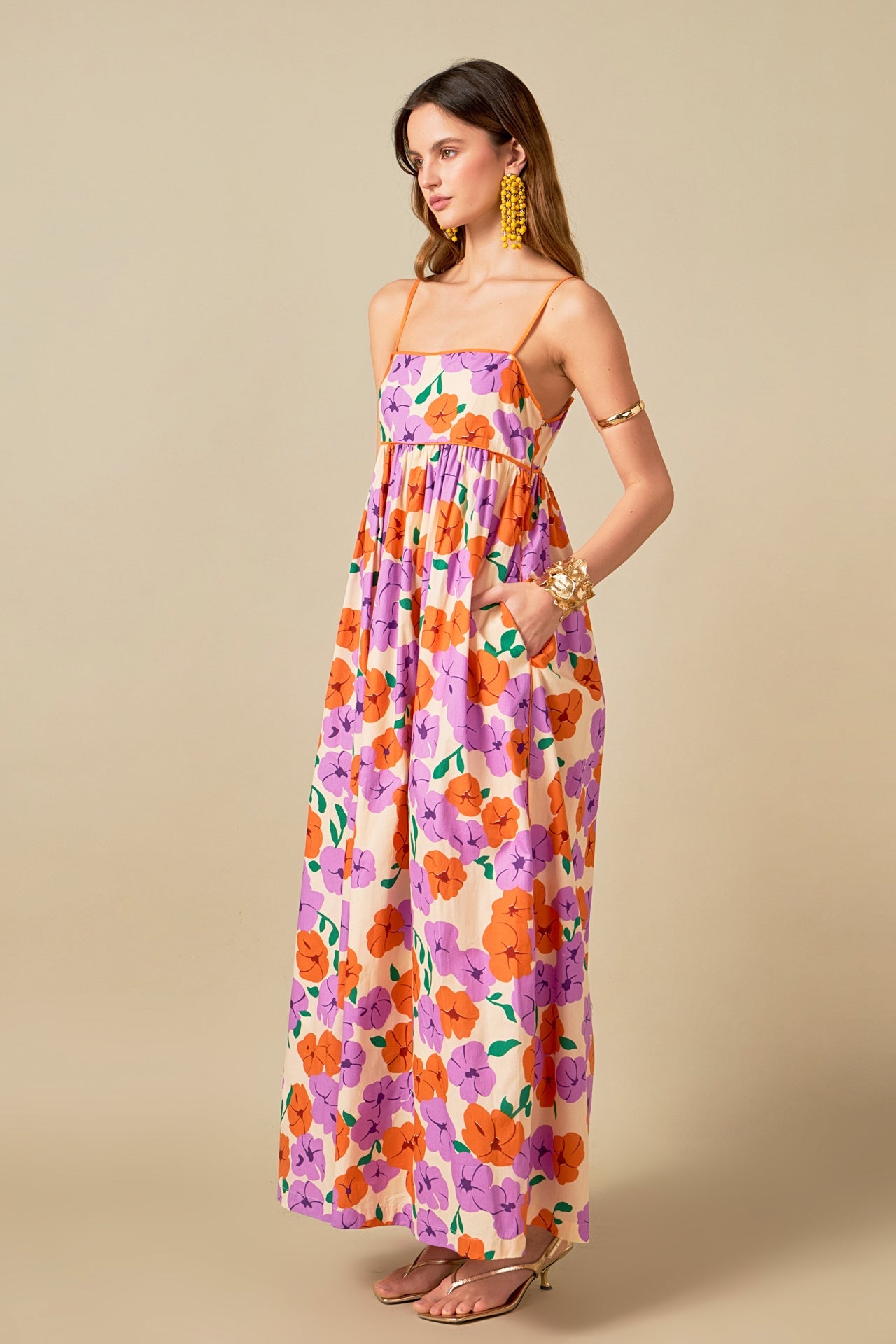 ENGLISH FACTORY - Print Empire Waist Maxi Dress - DRESSES available at Objectrare