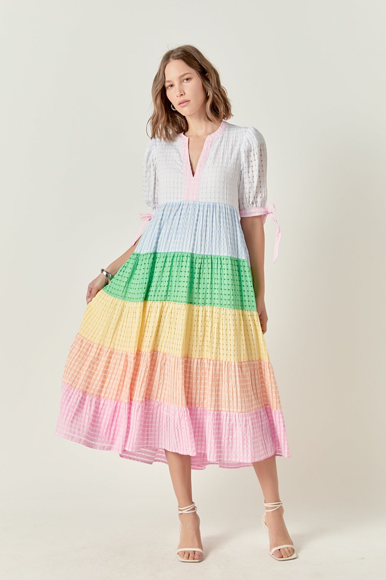 ENGLISH FACTORY - Sunni Color Block Midi Dress - DRESSES available at Objectrare