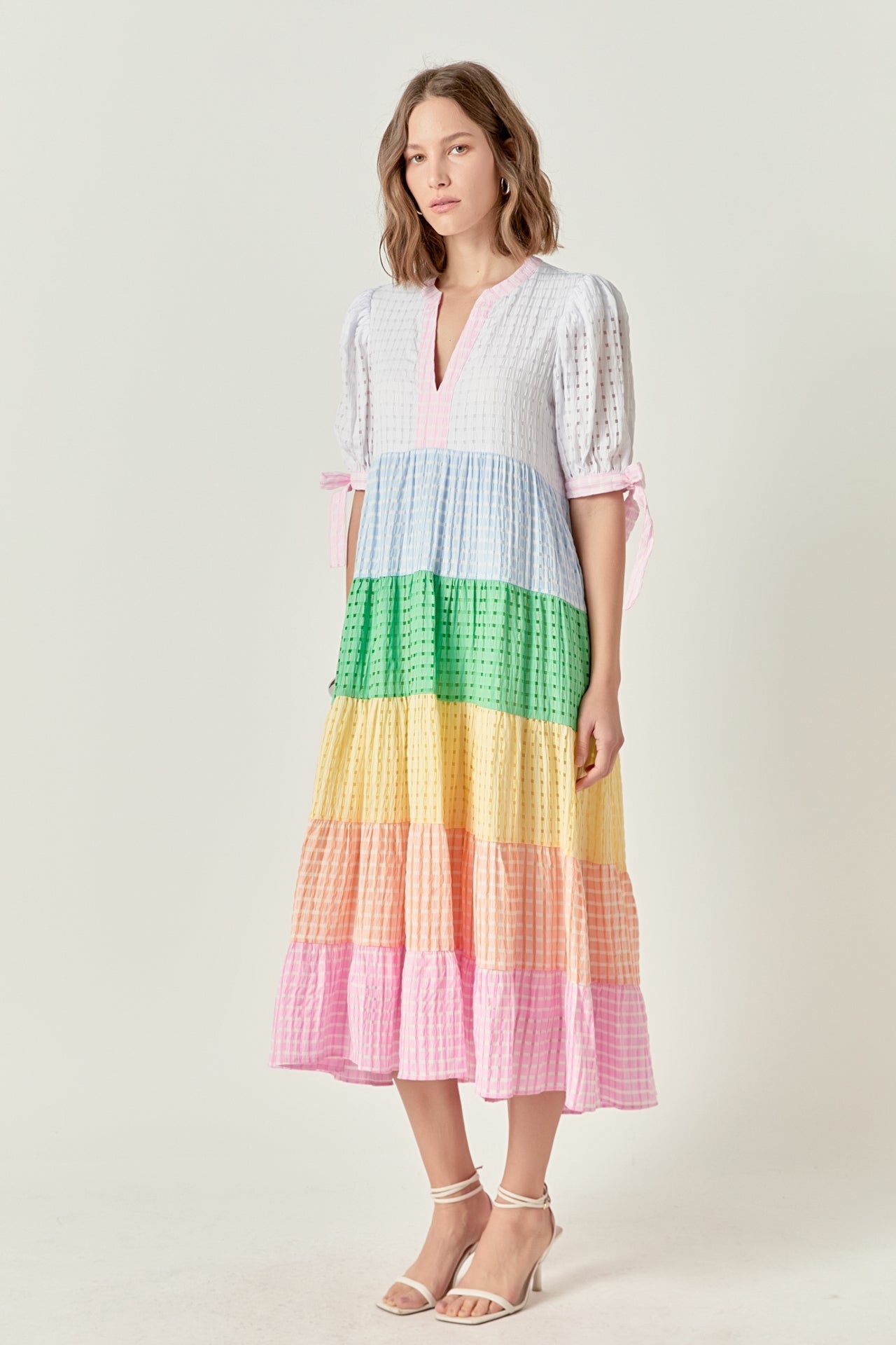 ENGLISH FACTORY - Sunni Color Block Midi Dress - DRESSES available at Objectrare