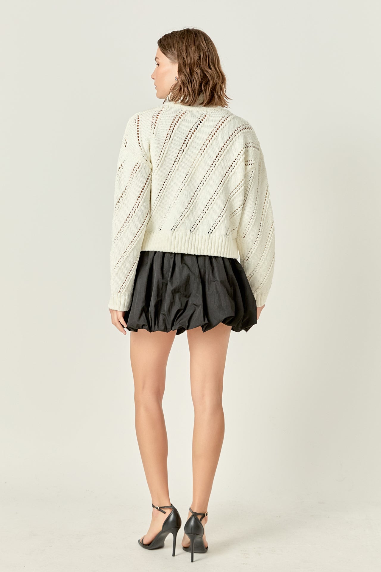 ENGLISH FACTORY - Collar Zip Up Knit - SWEATERS & KNITS available at Objectrare