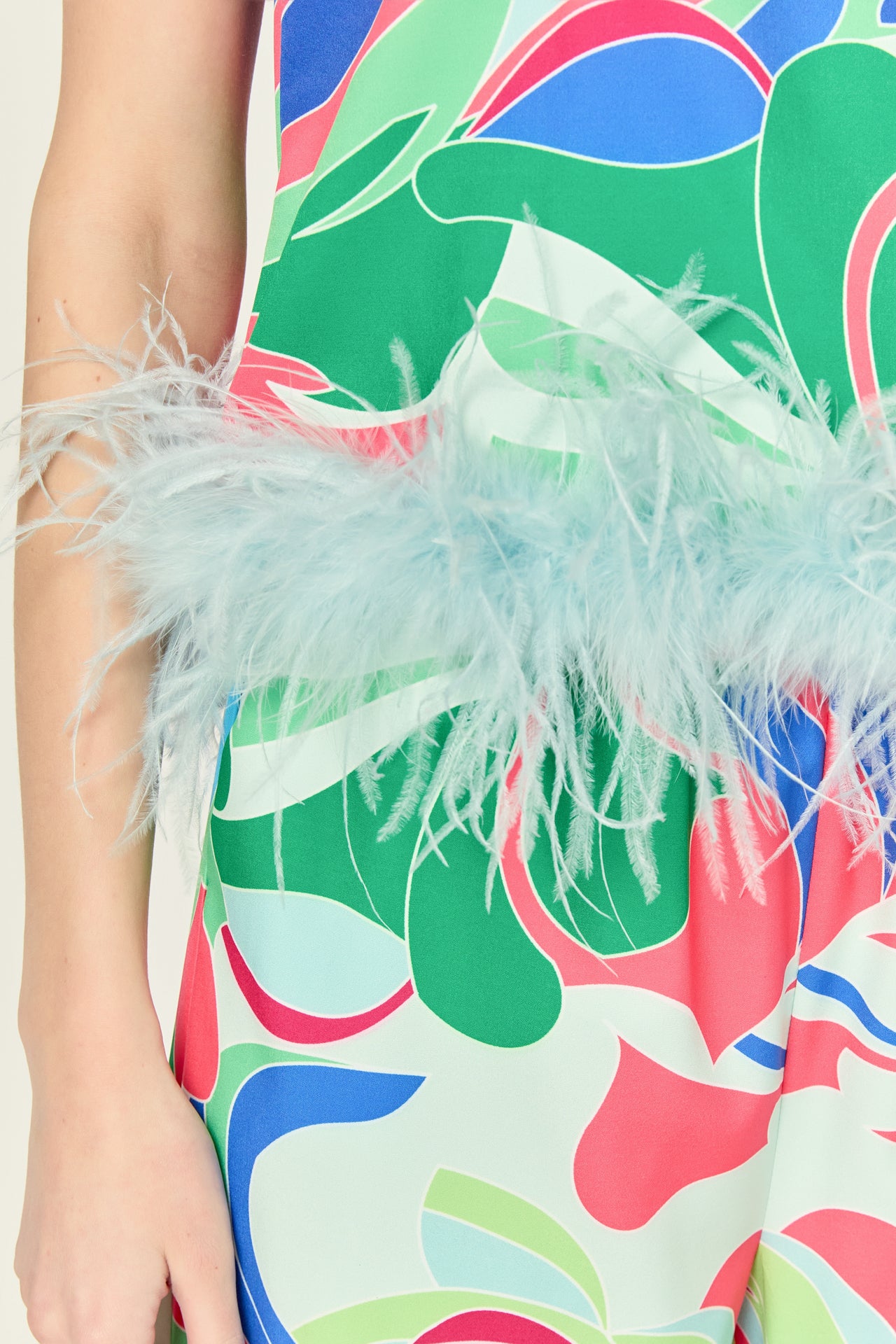 ENGLISH FACTORY - Print Top With Feathers - TOPS available at Objectrare