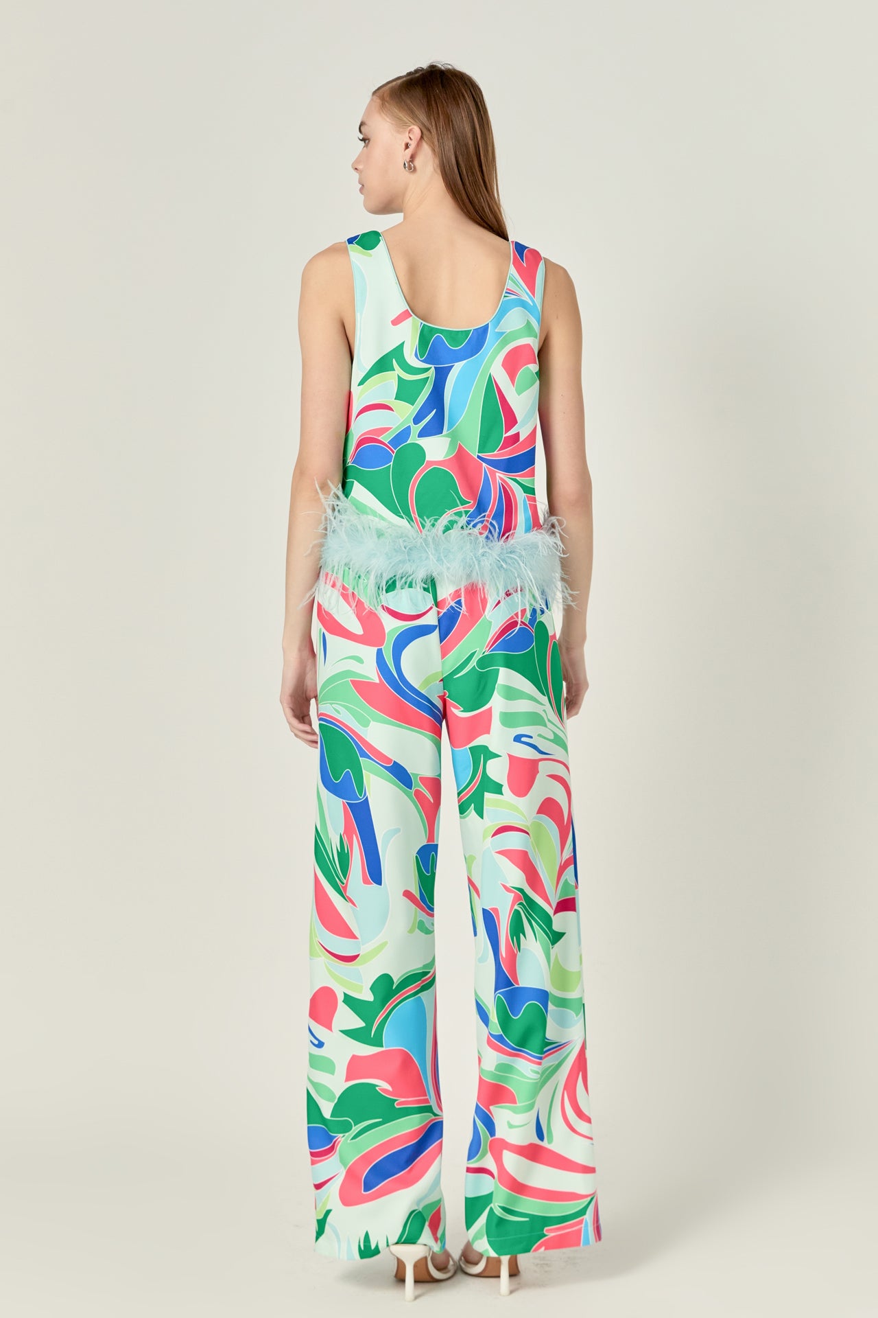 ENGLISH FACTORY - Print Top With Feathers - TOPS available at Objectrare