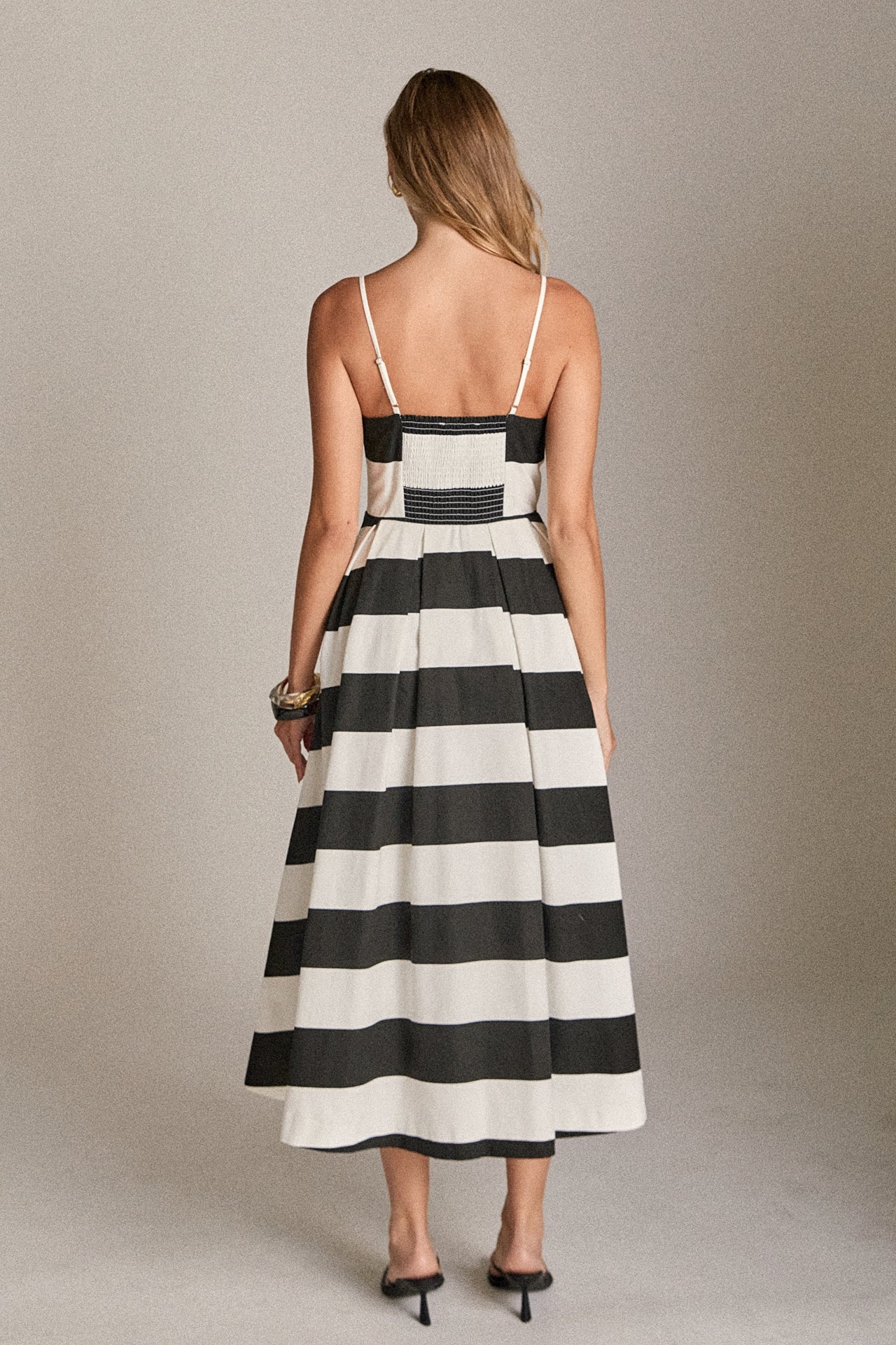 ENGLISH FACTORY - The Eloise Striped Midi Dress - DRESSES available at Objectrare