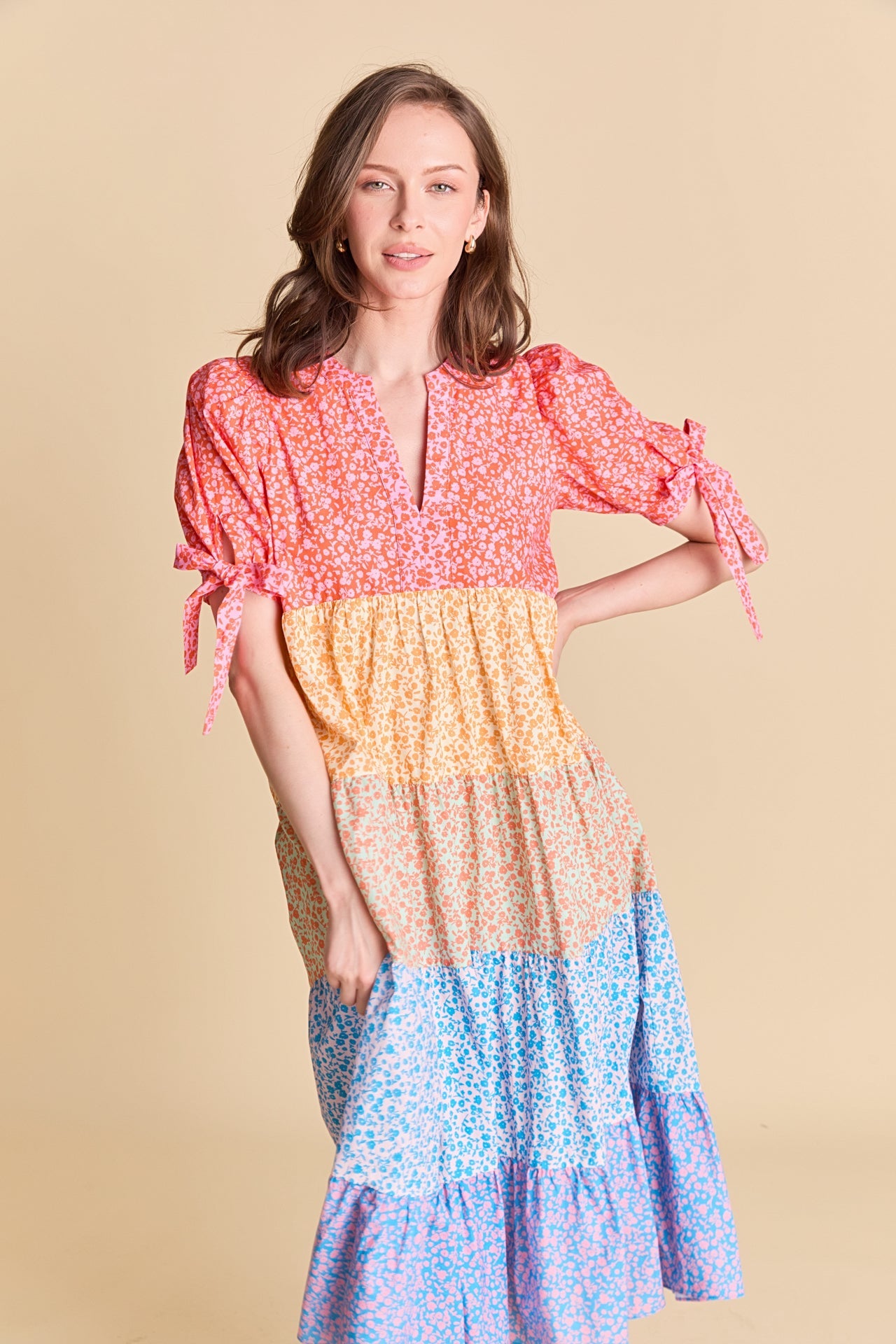 ENGLISH FACTORY - The Tiered Bloom Midi Dress - DRESSES available at Objectrare