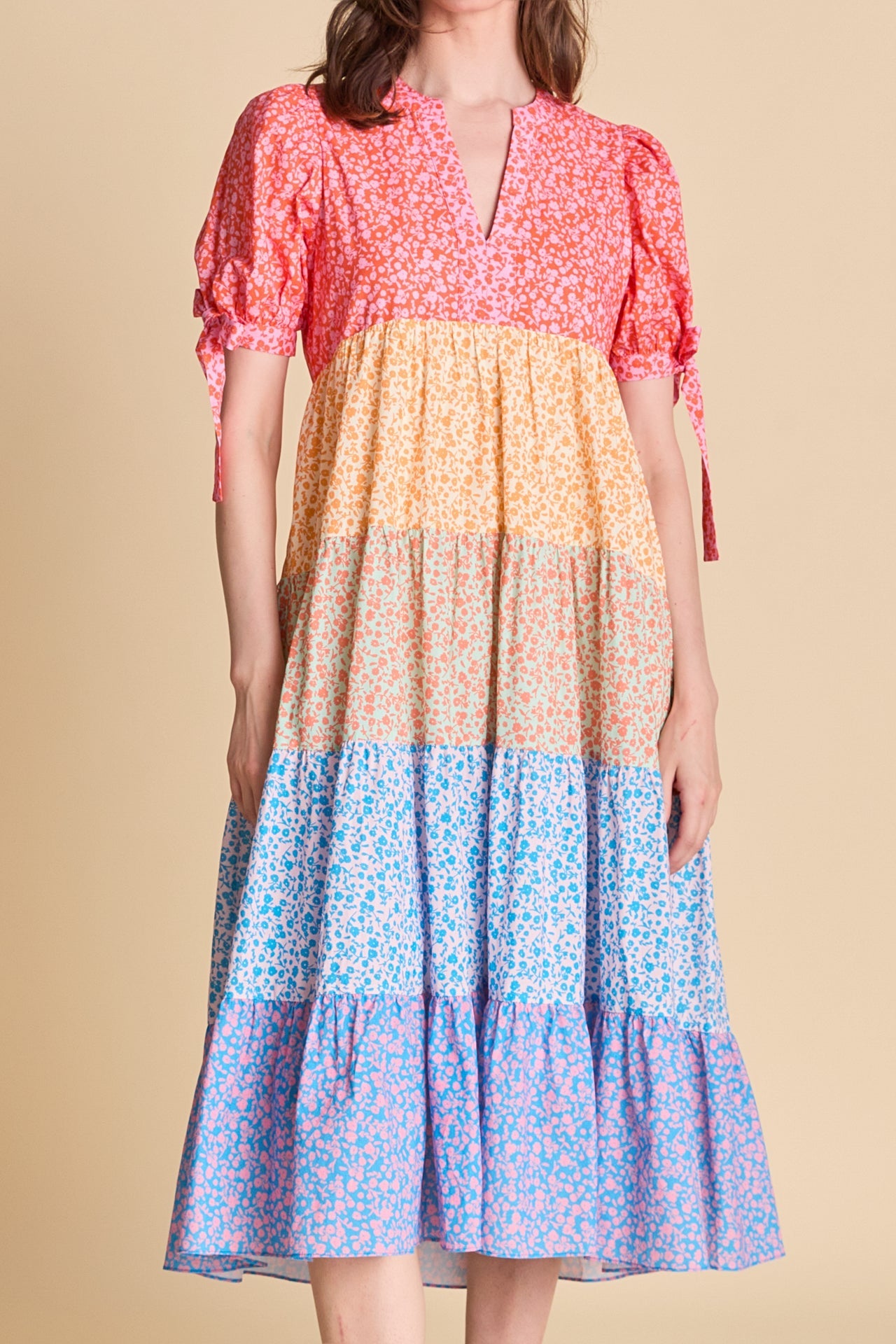 ENGLISH FACTORY - The Tiered Bloom Midi Dress - DRESSES available at Objectrare