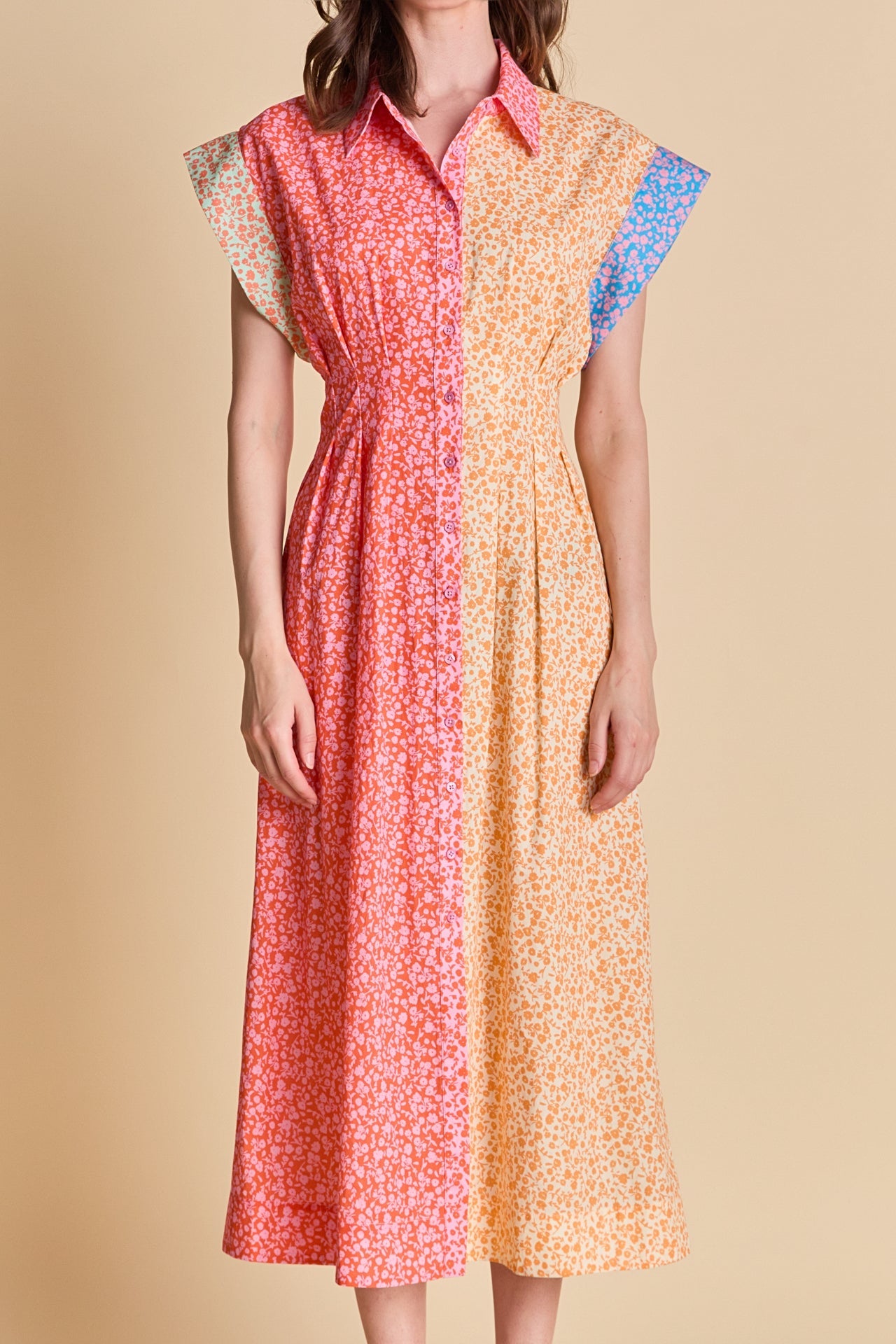 ENGLISH FACTORY - The Bloom Block Midi Dress - DRESSES available at Objectrare