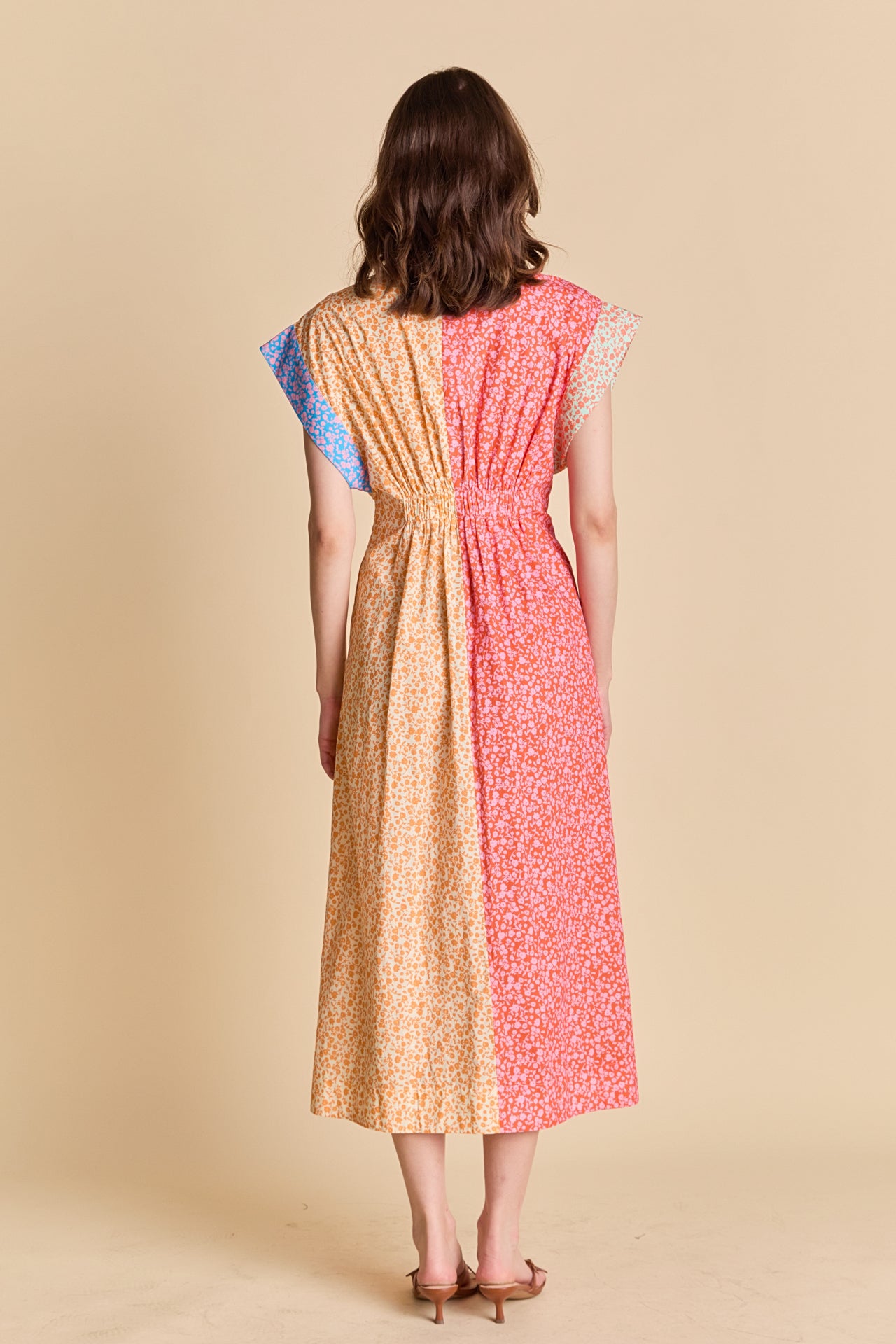 ENGLISH FACTORY - Colorblock Printed Shirt Midi Dress - DRESSES available at Objectrare