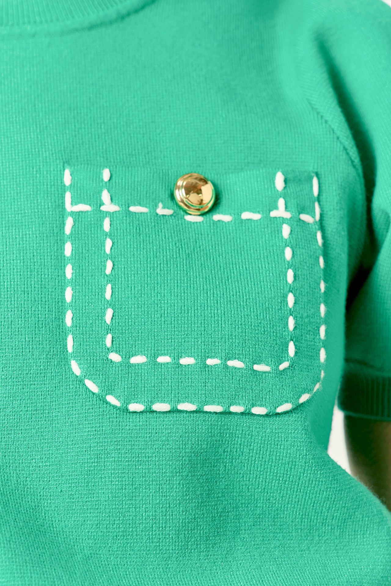 ENGLISH FACTORY - Puff Sleeve Stitch Detail Knit Top - SWEATERS & KNITS available at Objectrare