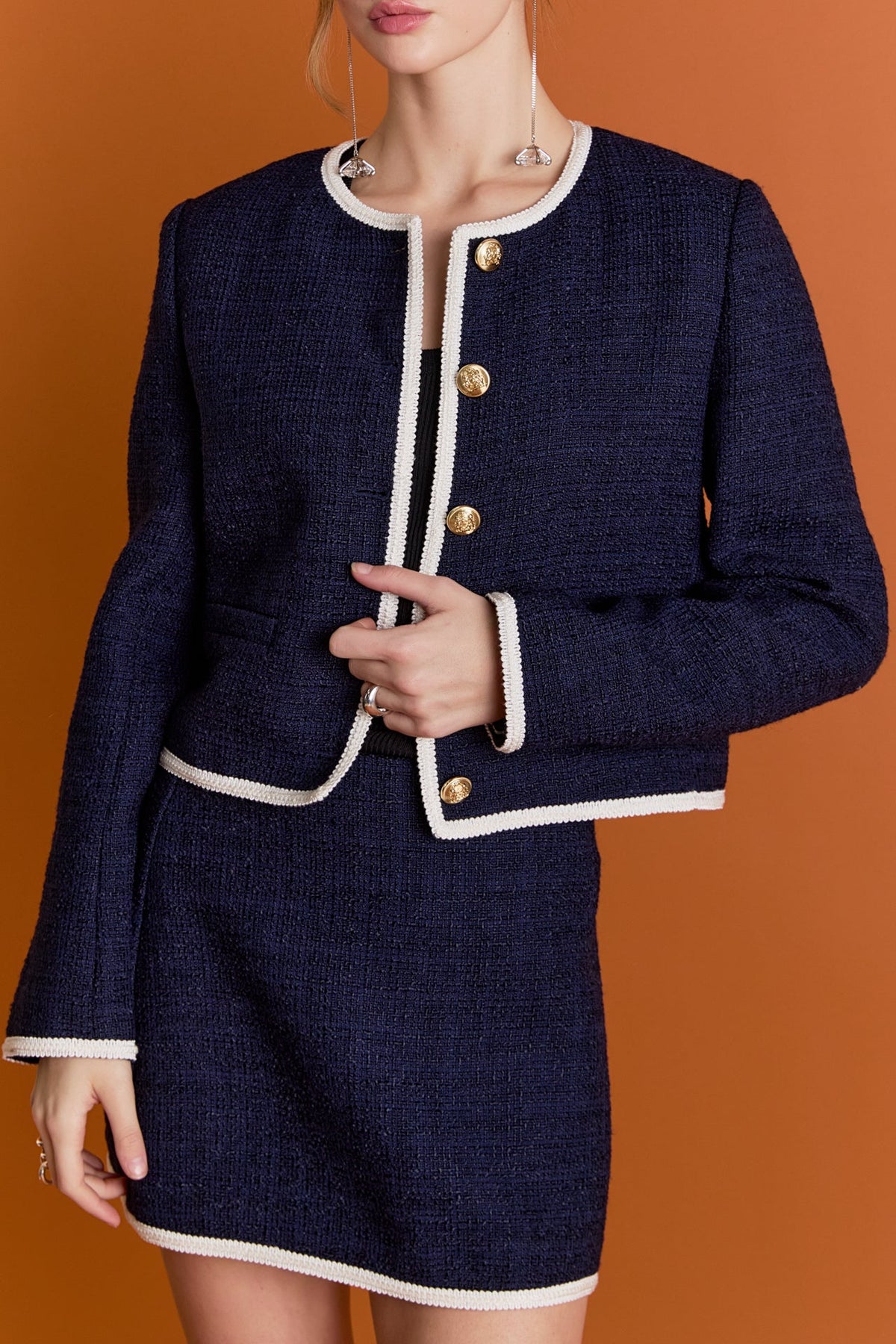 ENGLISH FACTORY - Blair Tweed Skirt - SKIRTS available at Objectrare