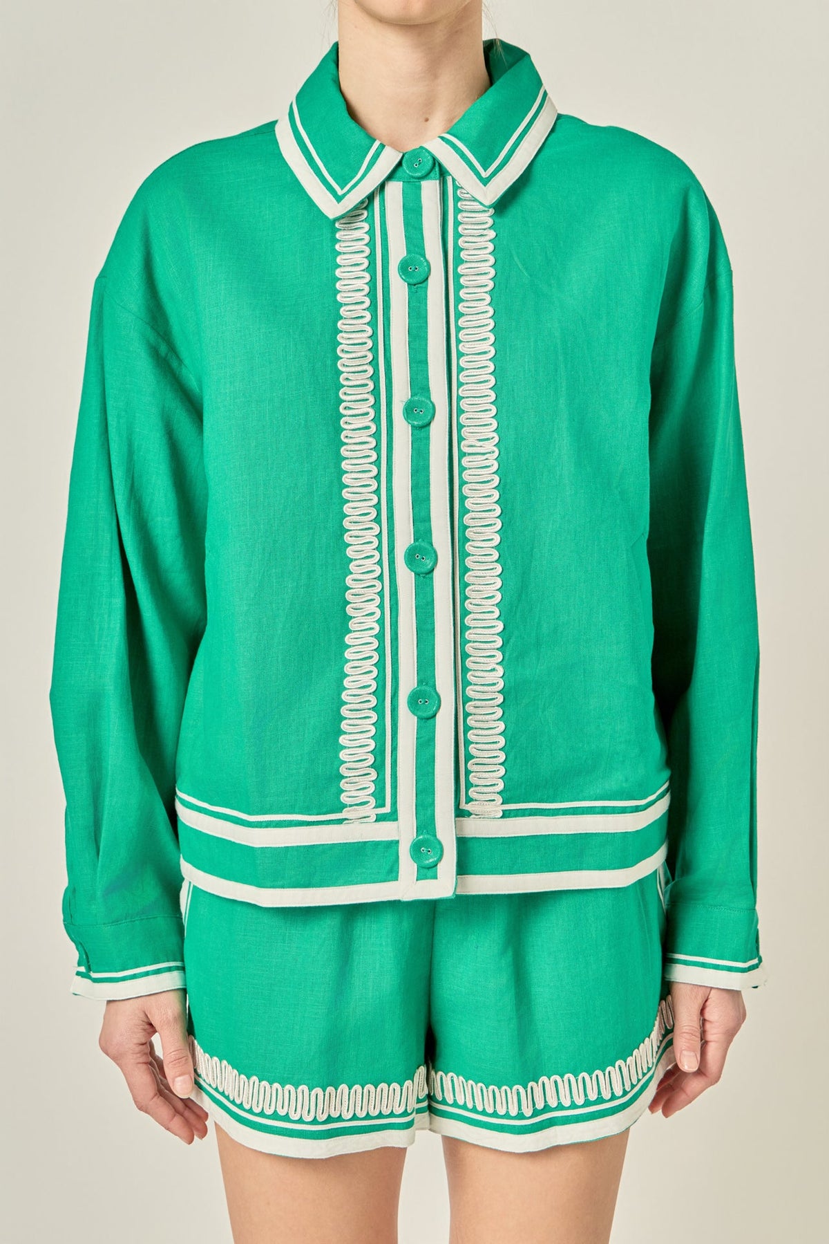 ENGLISH FACTORY - The Giselle Embroidered Jacket - JACKETS available at Objectrare