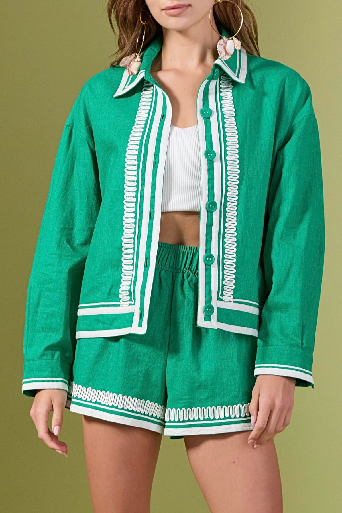 ENGLISH FACTORY - The Giselle Embroidered Jacket - JACKETS available at Objectrare