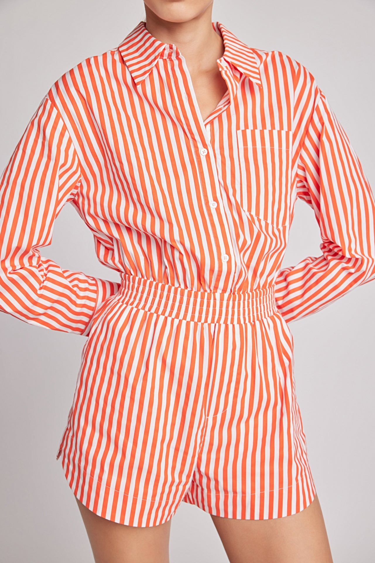 ENGLISH FACTORY - The Stripe Edit Romper - ROMPERS available at Objectrare