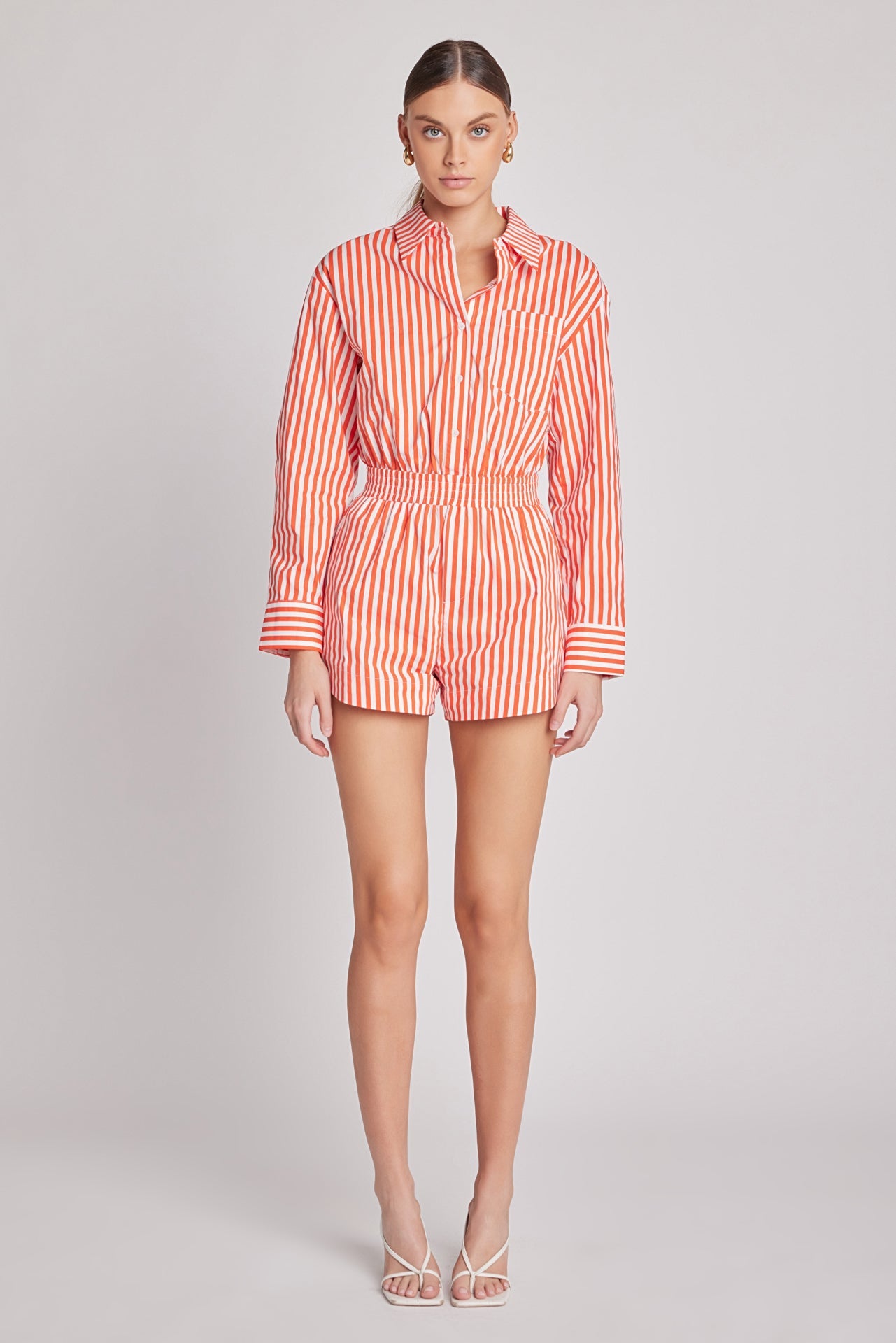 ENGLISH FACTORY - The Stripe Edit Romper - ROMPERS available at Objectrare