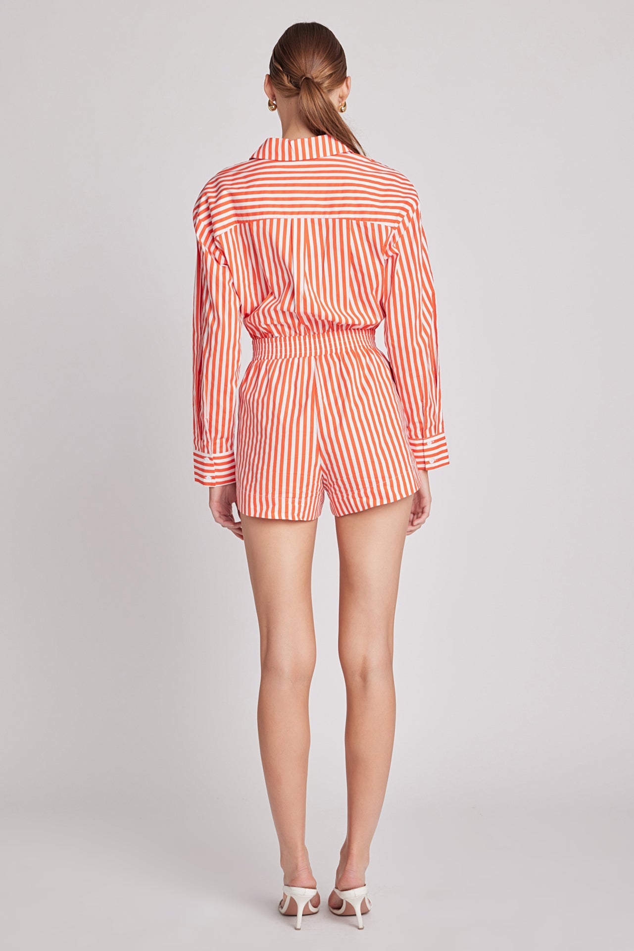 ENGLISH FACTORY - The Stripe Edit Romper - ROMPERS available at Objectrare