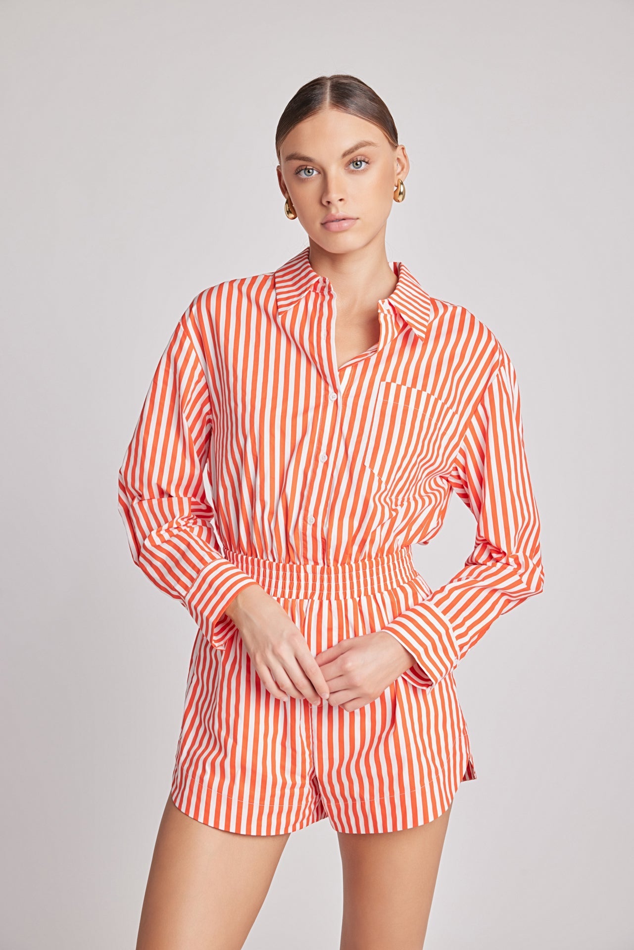 ENGLISH FACTORY - The Stripe Edit Romper - ROMPERS available at Objectrare