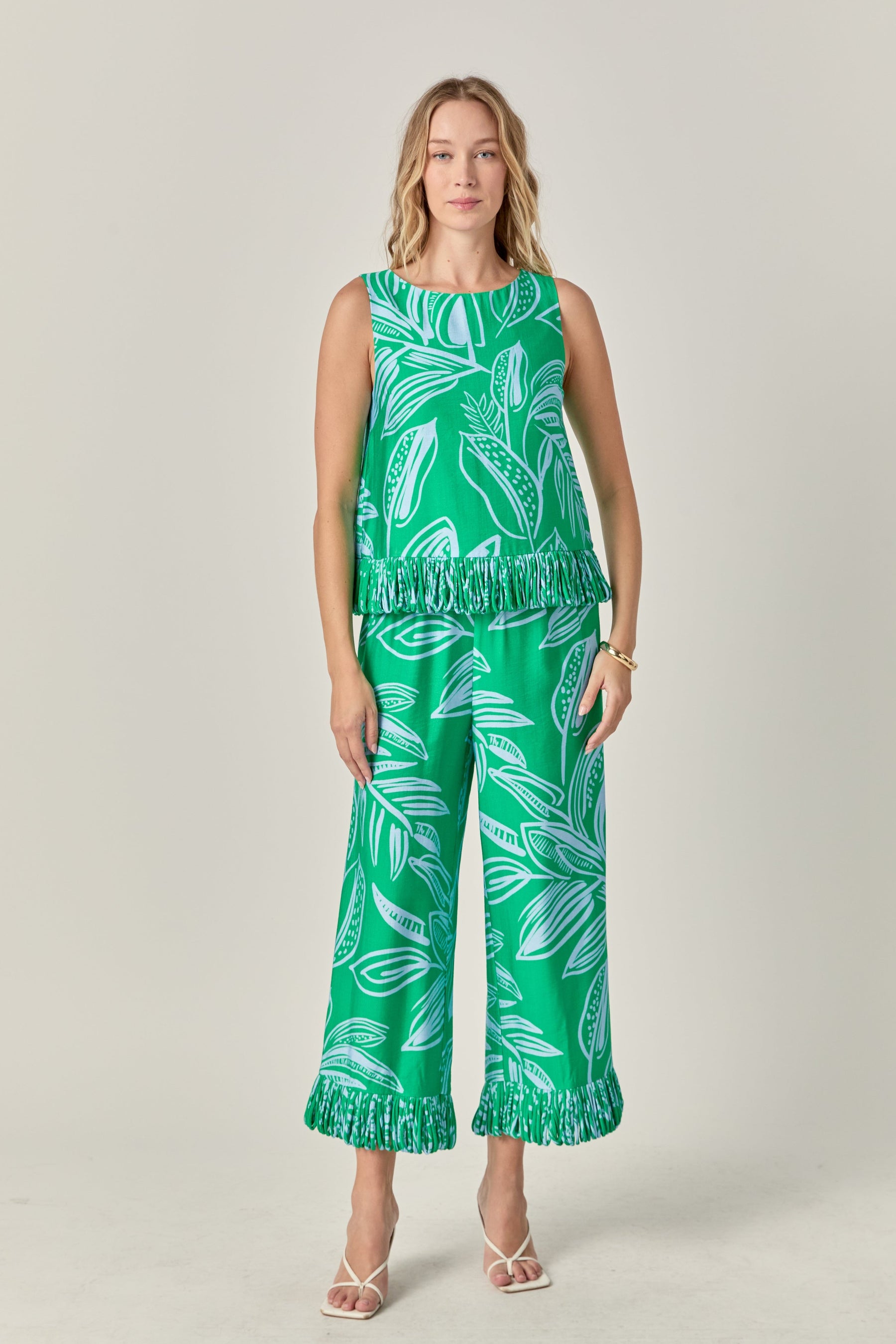 Elodie Fringe Hem Pants