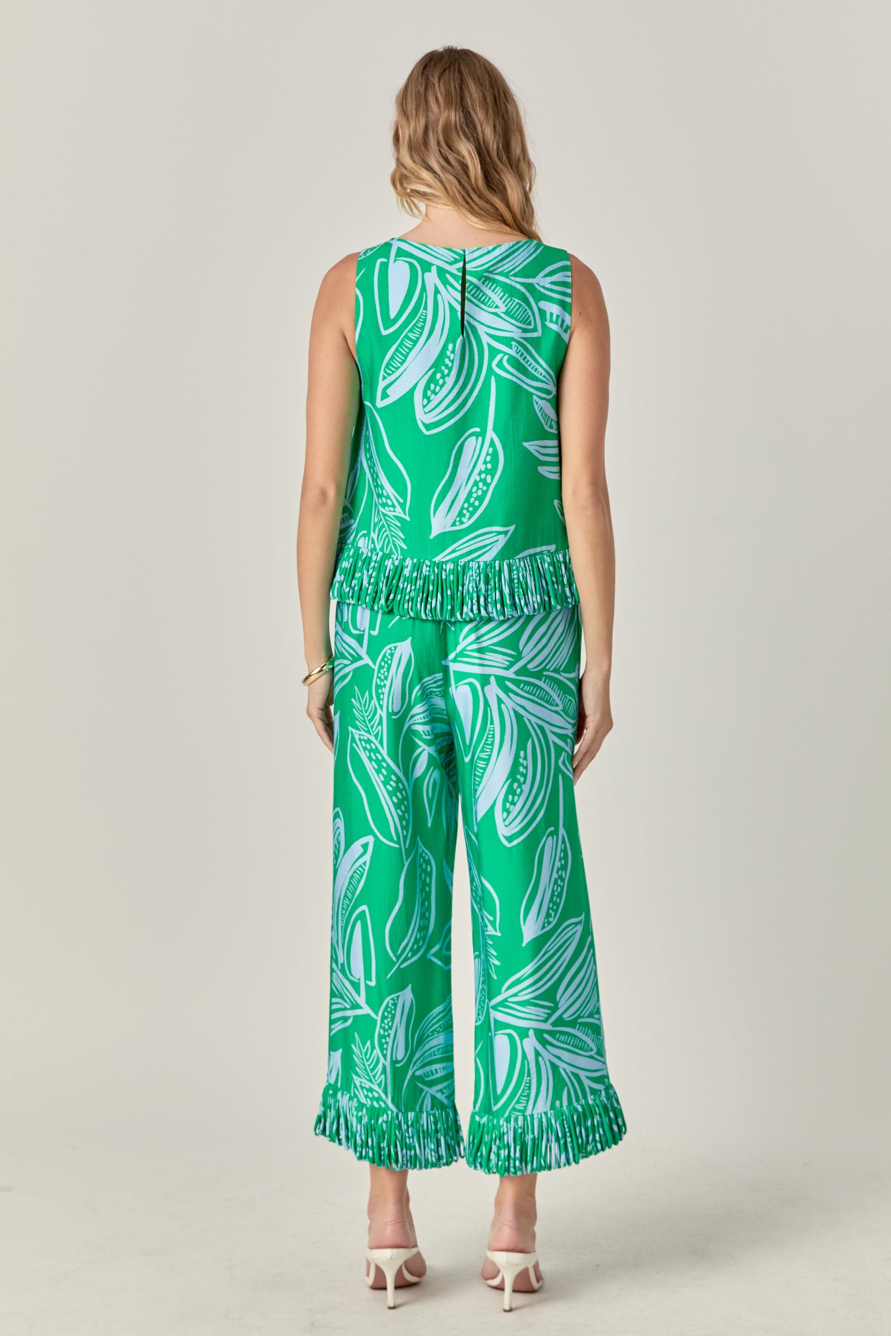 Elodie Fringe Hem Pants