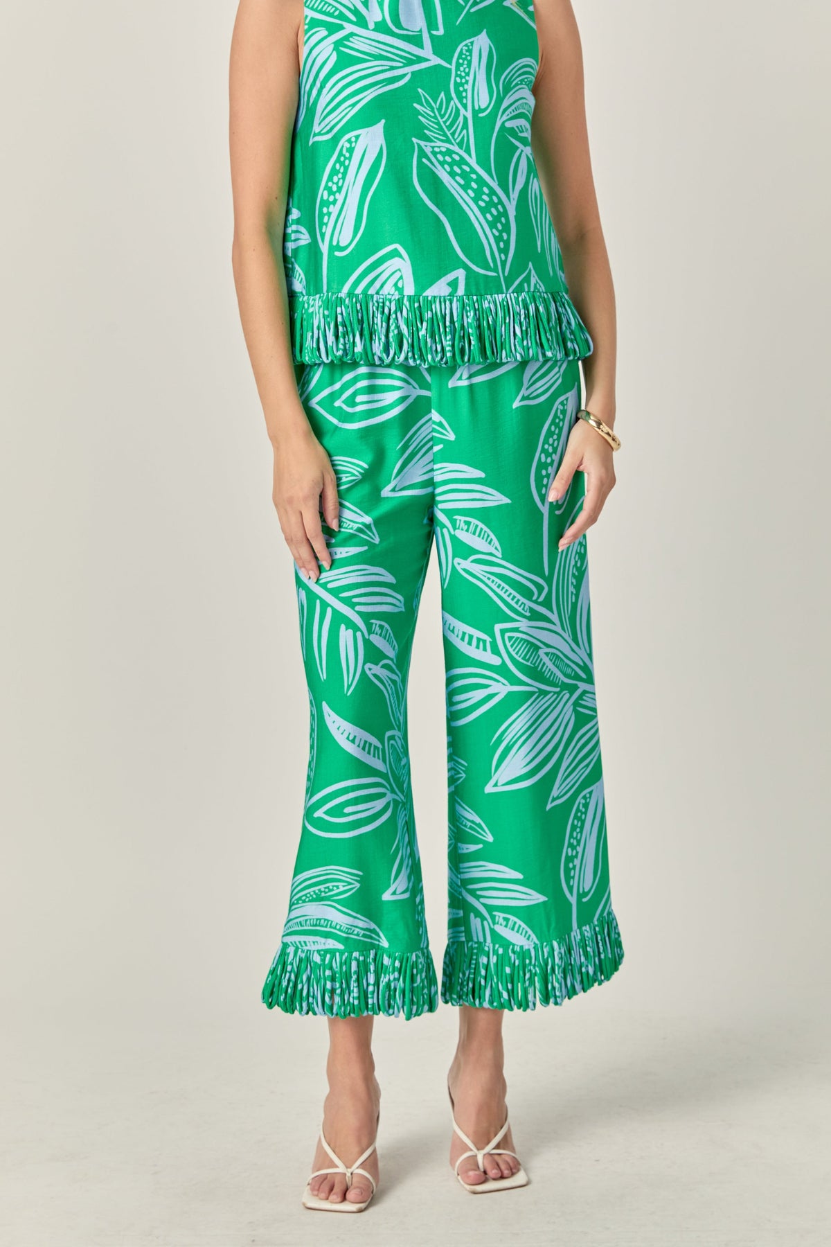 ENGLISH FACTORY - Elodie Fringe Hem Pants - PANTS available at Objectrare