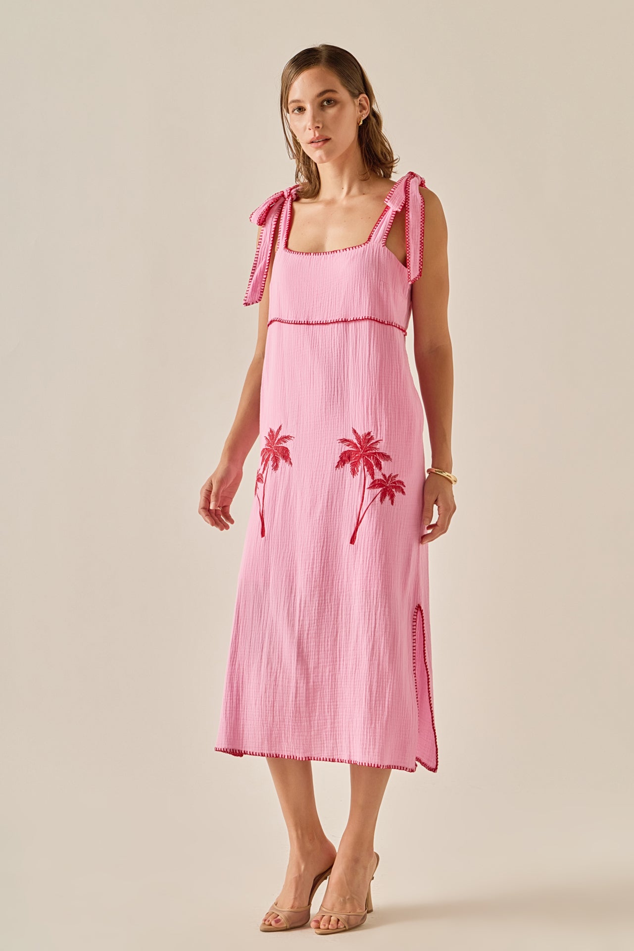 ENGLISH FACTORY - The Aria Tropical Embroidered Midi Dress - DRESSES available at Objectrare