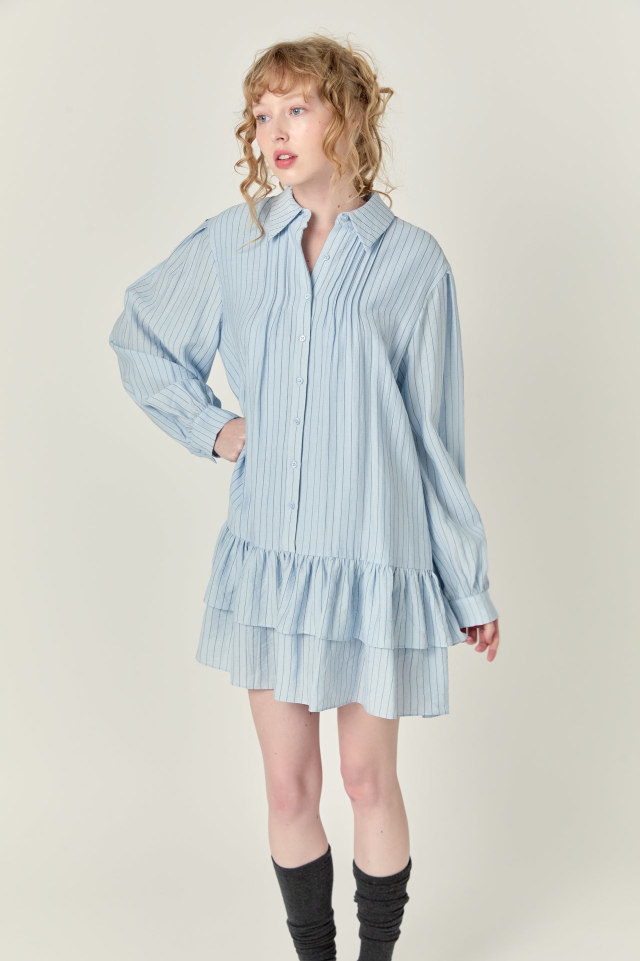 ENGLISH FACTORY - Stripe Sheer Mini Dress - DRESSES available at Objectrare
