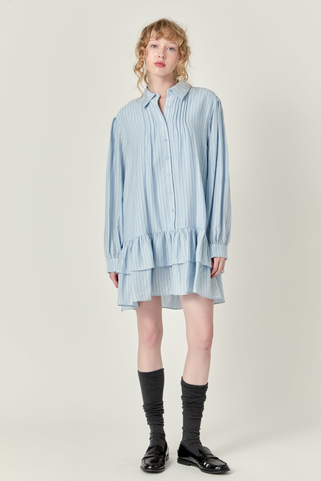 ENGLISH FACTORY - Stripe Sheer Mini Dress - DRESSES available at Objectrare
