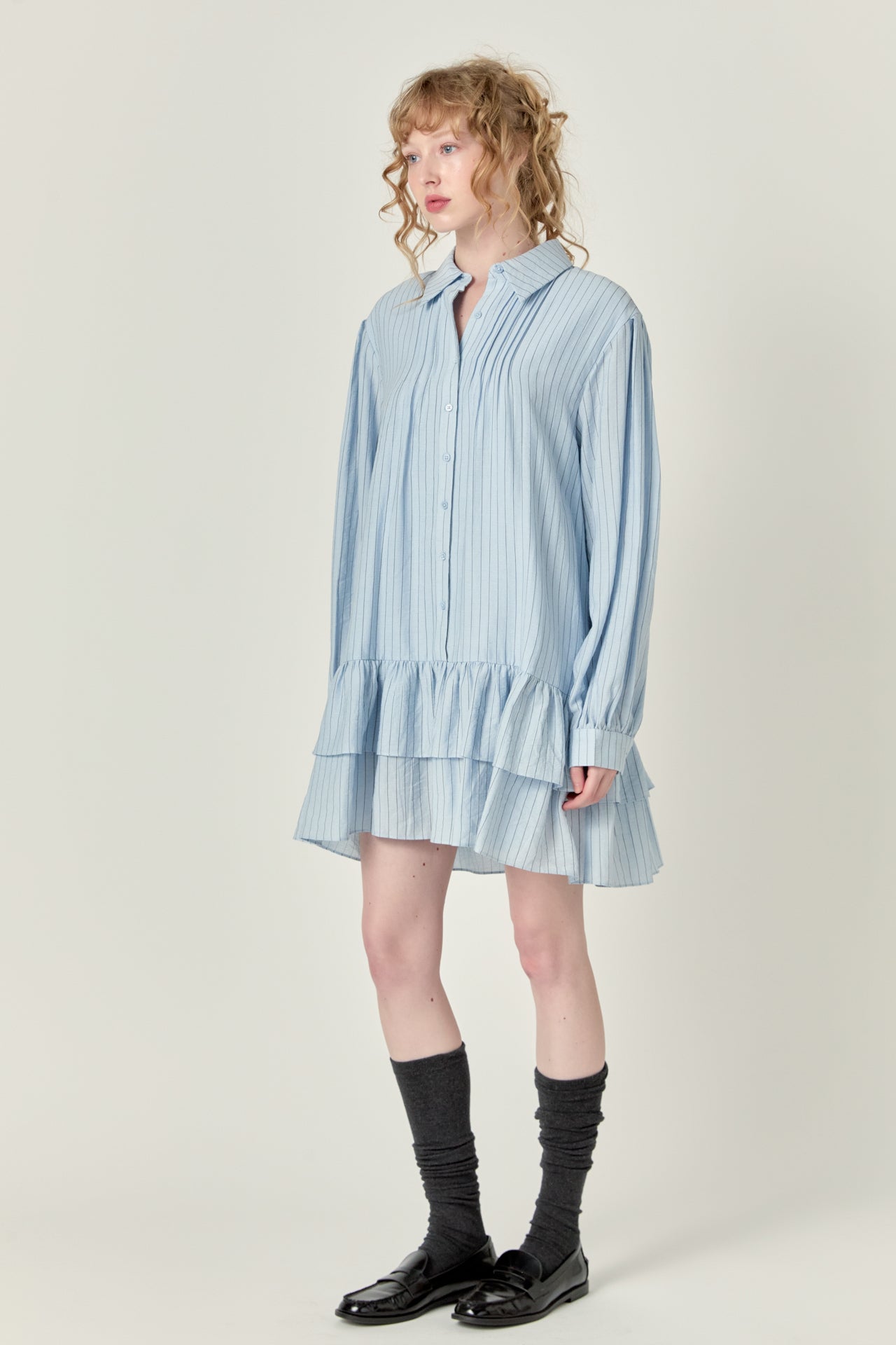 ENGLISH FACTORY - Stripe Sheer Mini Dress - DRESSES available at Objectrare