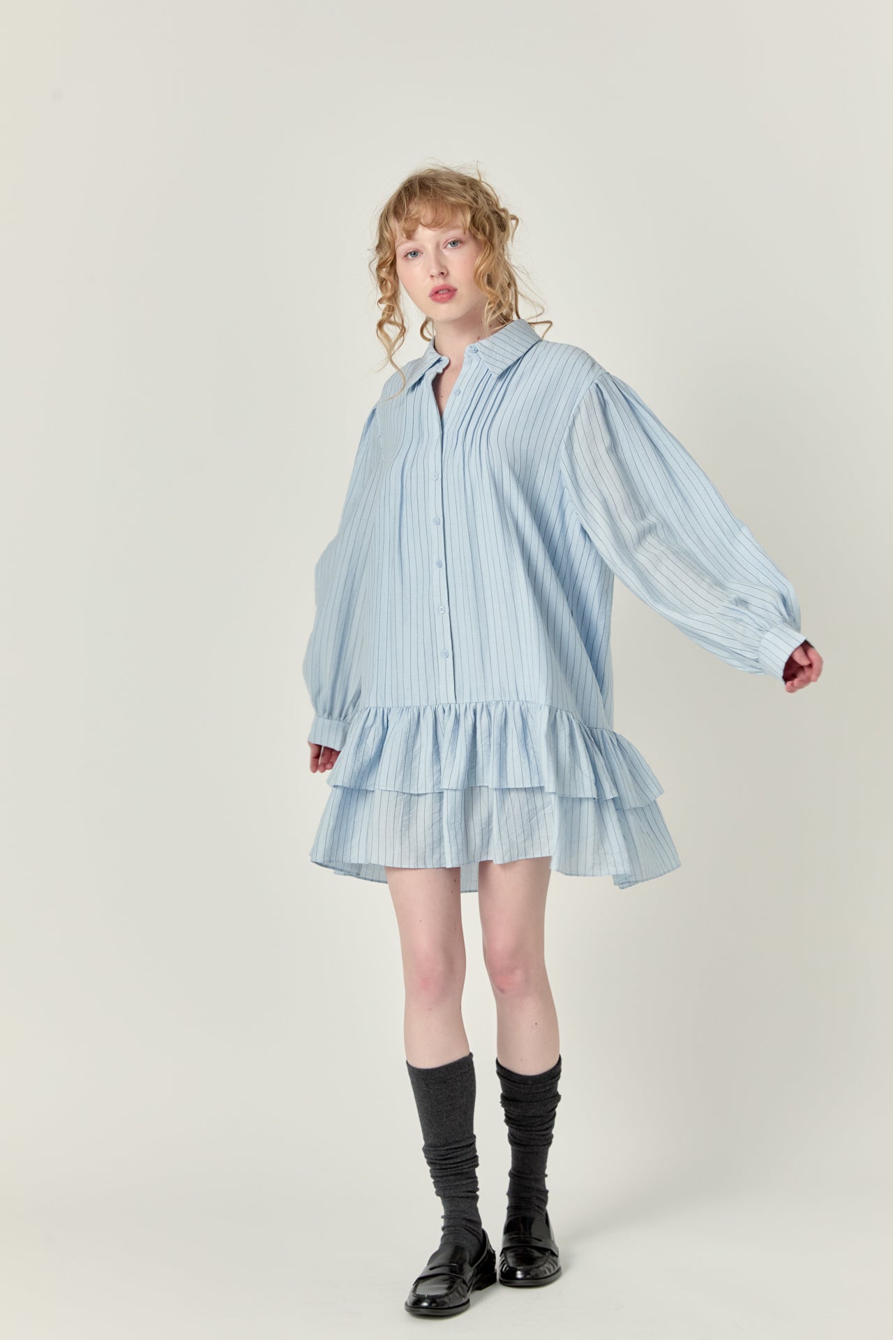 ENGLISH FACTORY - Stripe Sheer Mini Dress - DRESSES available at Objectrare